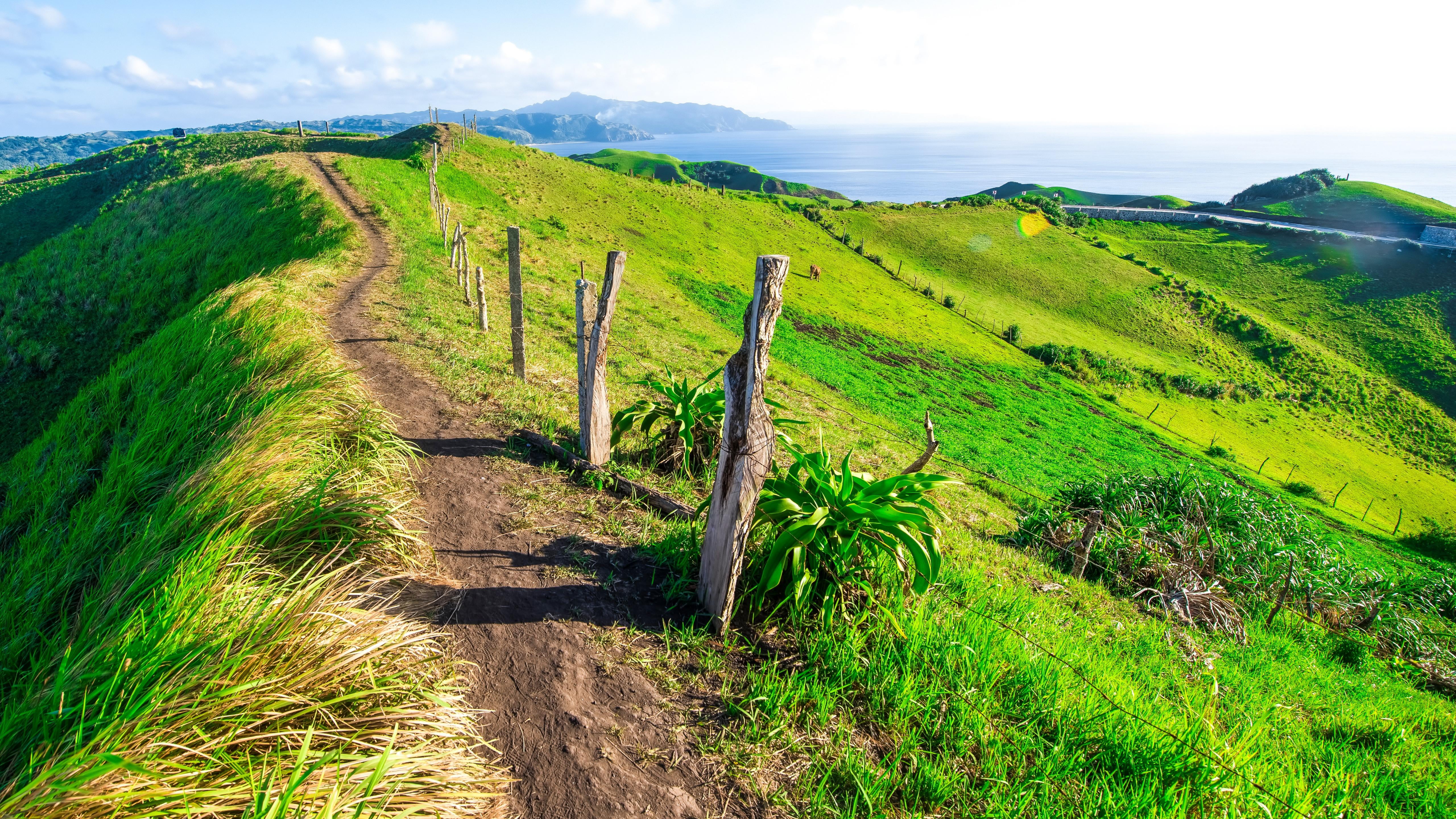 day, green color, scenics - nature, land, path, field, nature lover, fence, beauty in nature, grass, road, sky, relax, no people, travel, adventure, calm, HD Wallpaper