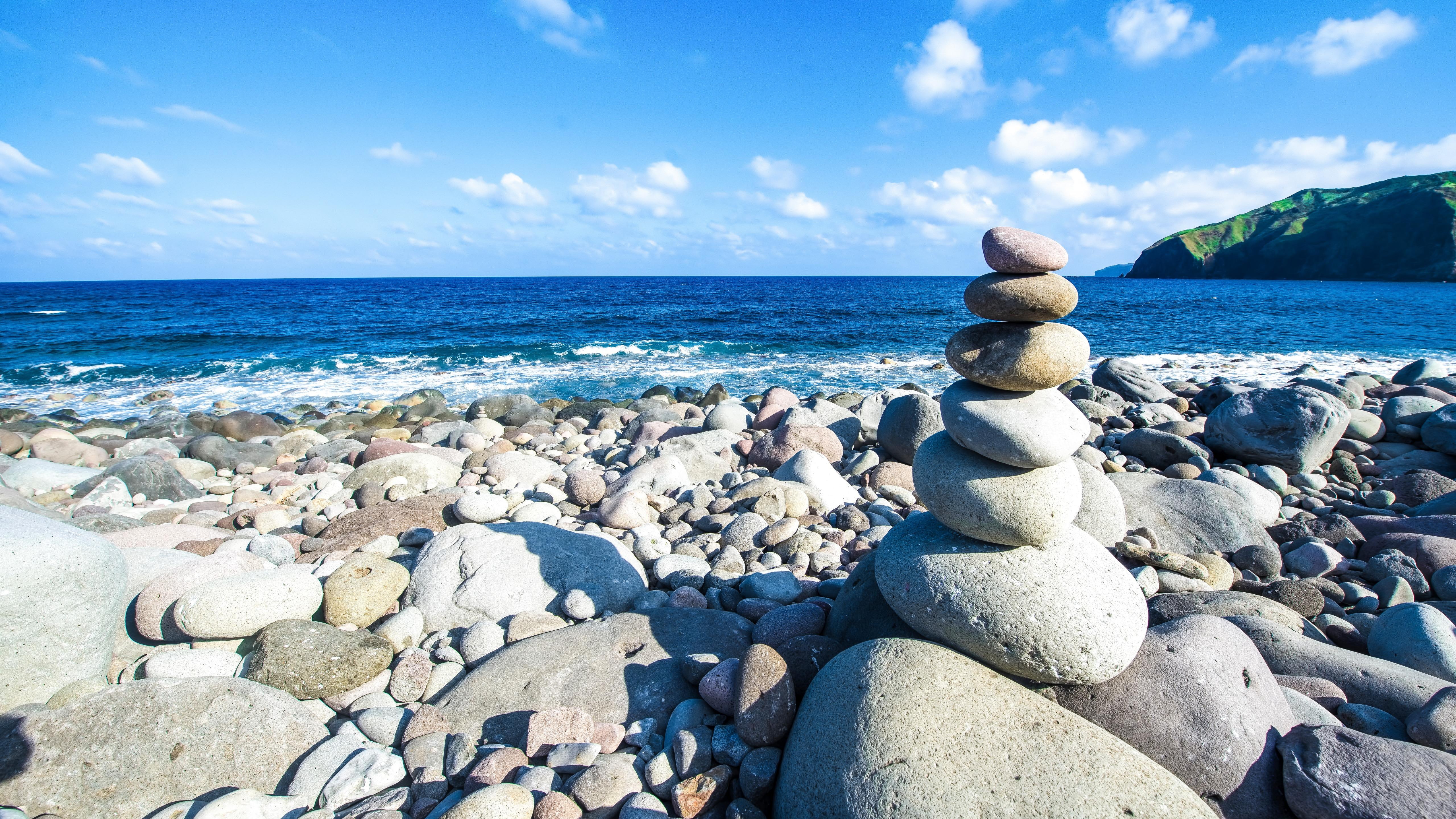 rock balancing, batanes, beach, basco batanes, adventure, landscape, nature, philippines, water, rocks, sea, 5K, travel, HD Wallpaper