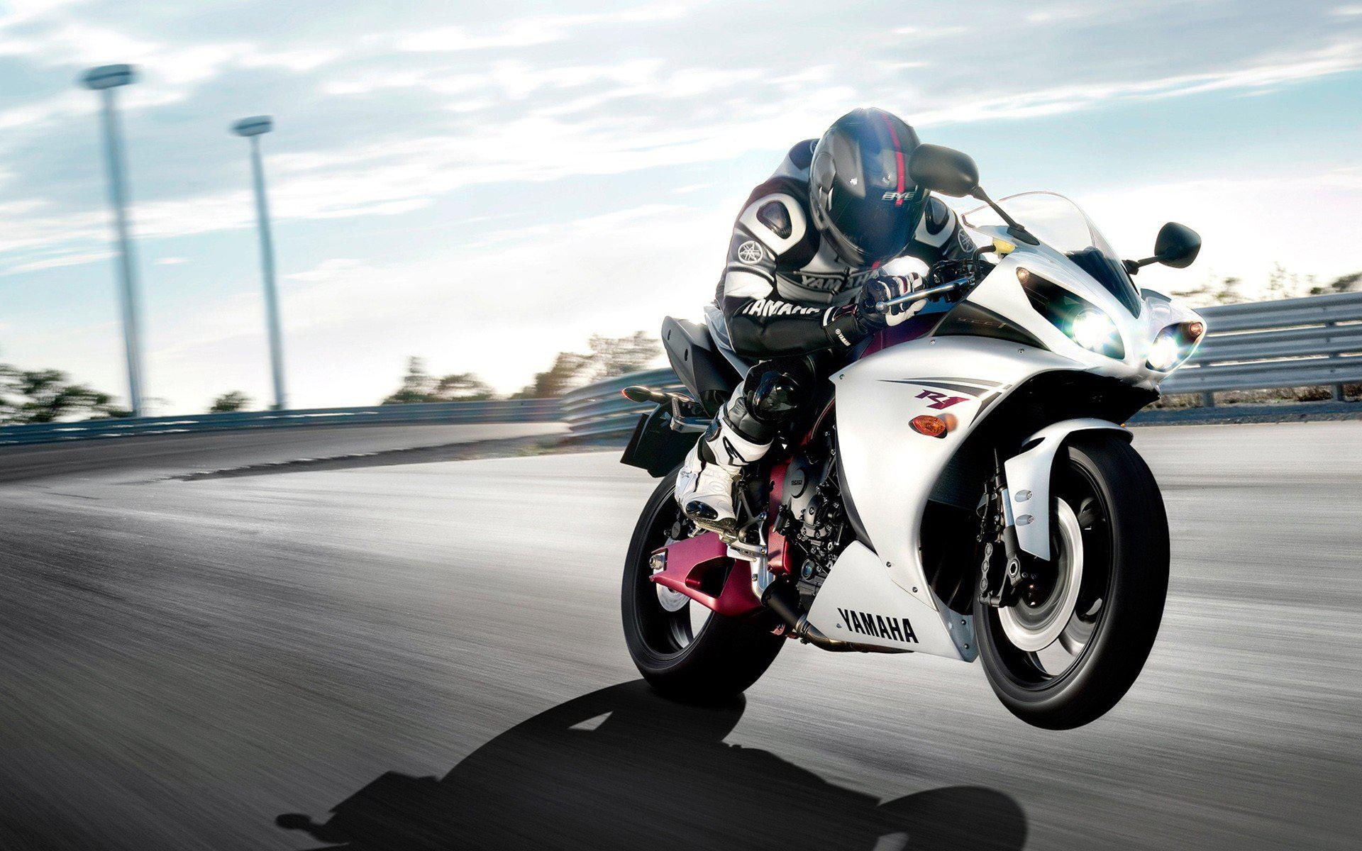 wheelie, motorcycles, 1080P, yamaha, racer, speed, r, motorbikes, iphone, HD Wallpaper