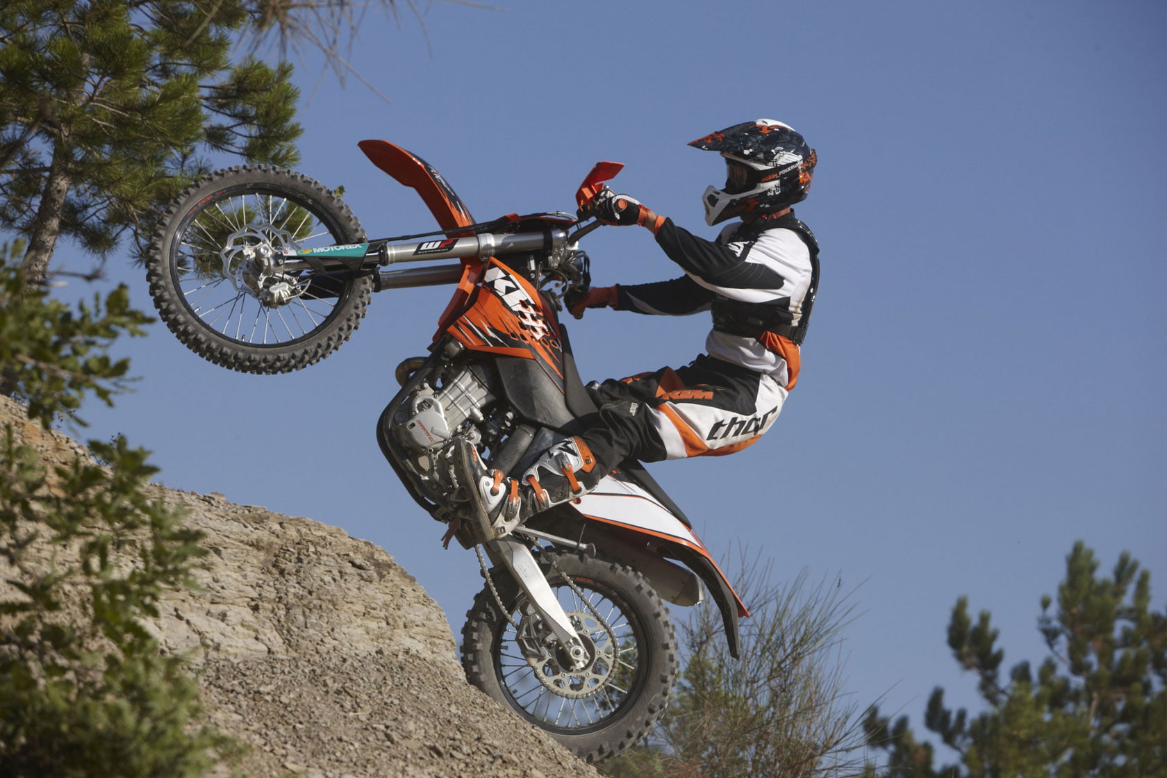 wheelie, 450, ktm, 720P, 2010, c e, exc, HD Wallpaper