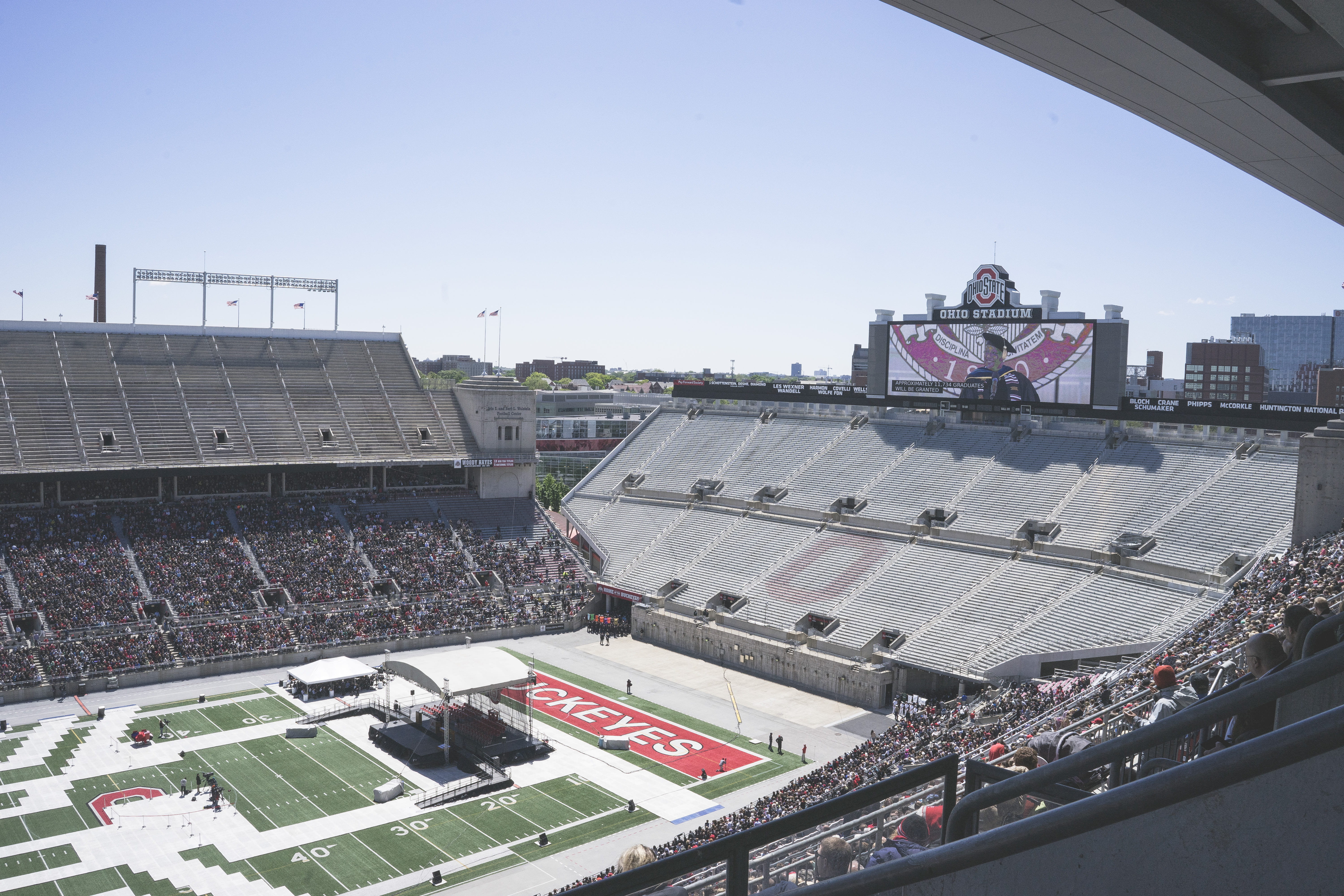 stands, building, nature, commencement, ohio state, transportation, football, office building exterior, osu, building exterior, graduation, real people, HD Wallpaper