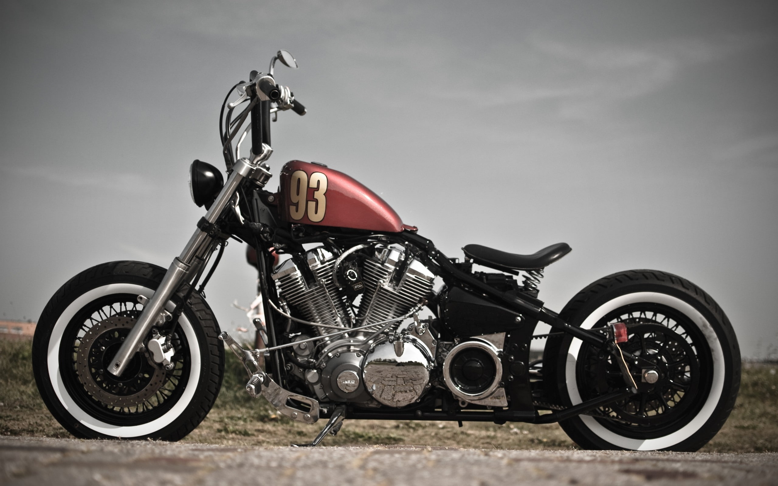 bik, xv1600 bobber, xv, yamaha, bobber, bike, motorcycle, black, chromoly, cruiser, 2K, HD Wallpaper