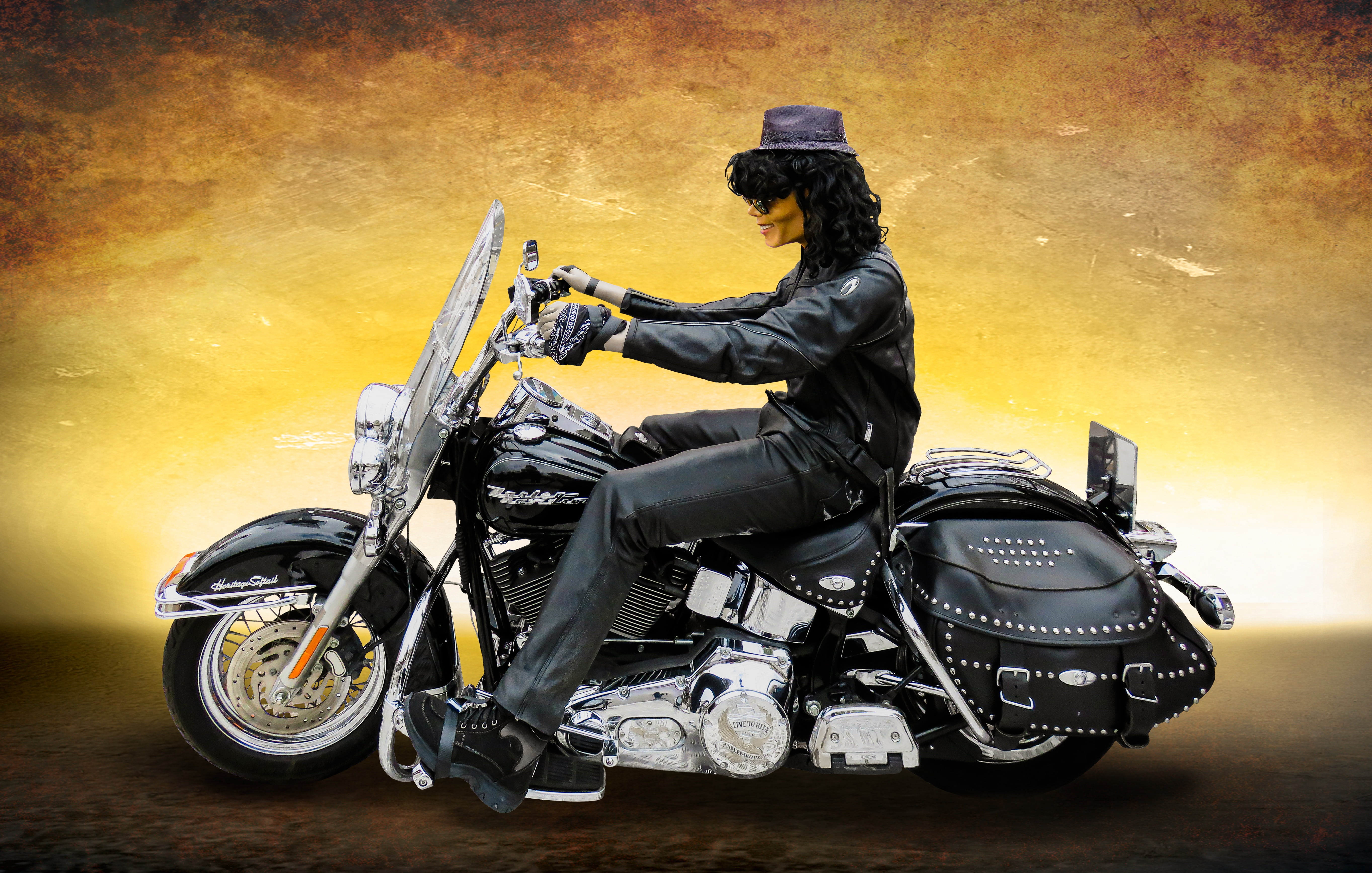 land vehicle, motorcycle racing, harly davidson, mode of transportation, motorsport, bicycle, drive, chrome, city, crash helmet, leather, porter, harley, HD Wallpaper