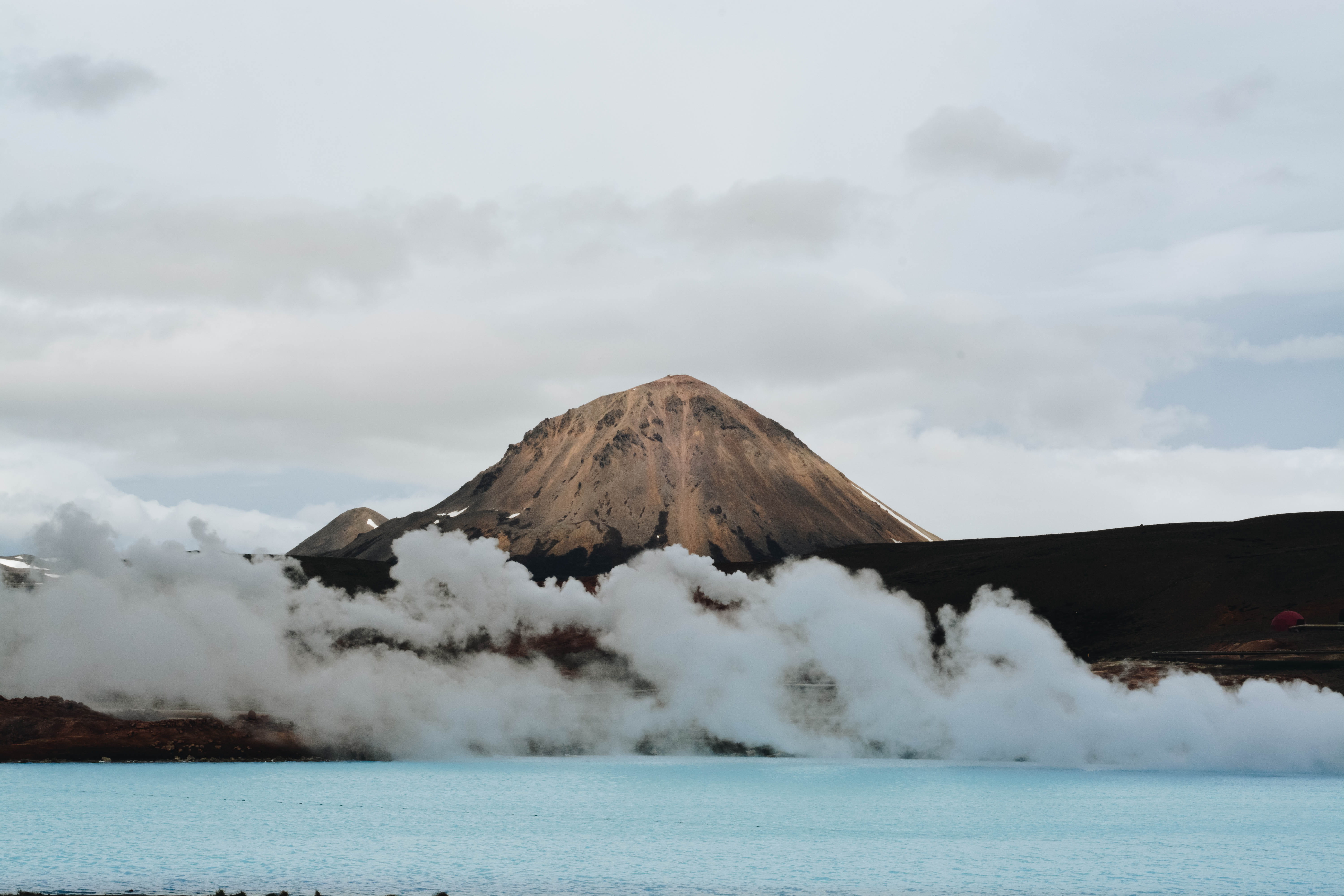 scenery, badass, emitting, outdoors, power in nature, cloud - sky, foggy, geology, clouds, no people, volcano, mountain, volcanic landscape, daytime, smoke - physical structure, HD Wallpaper