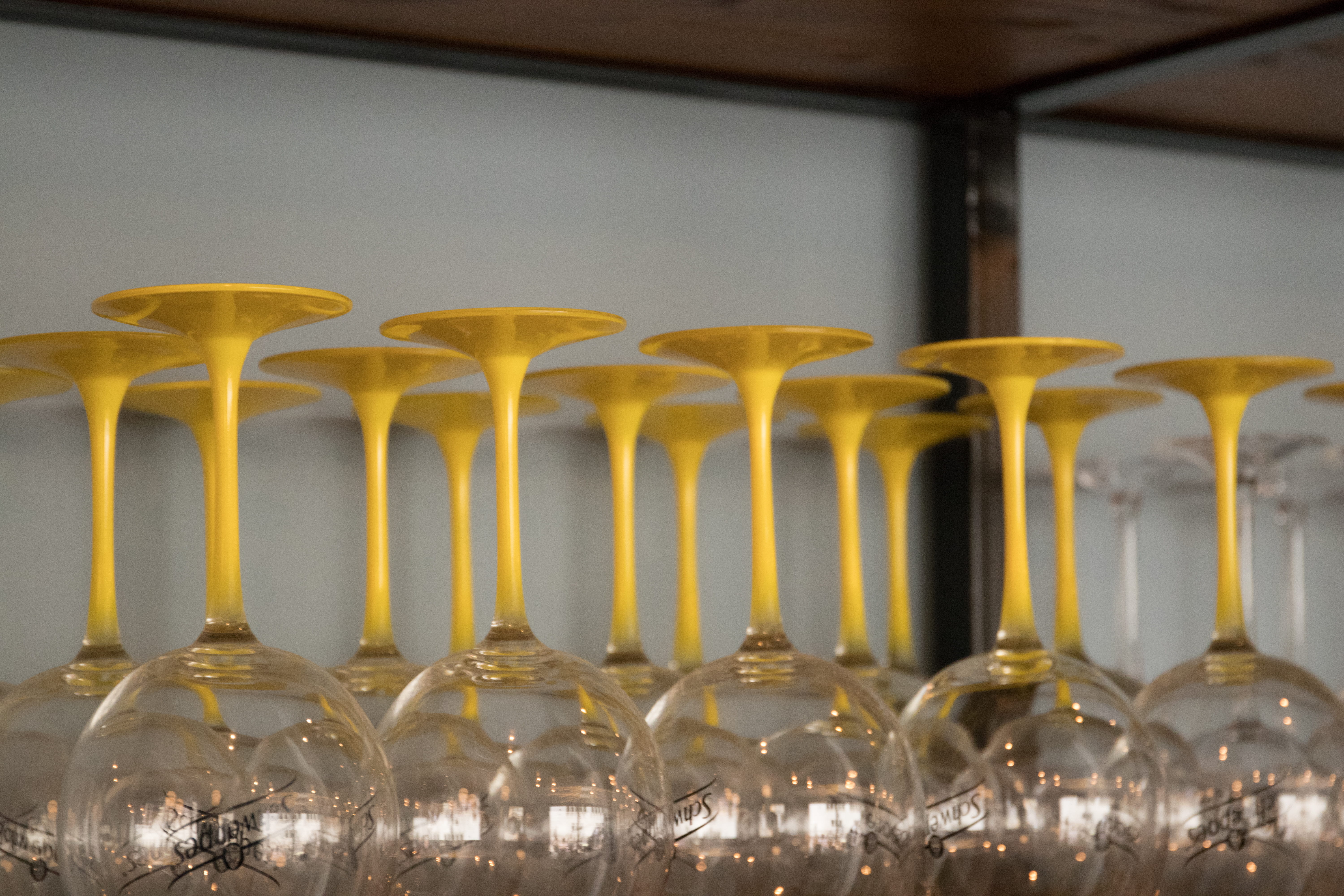 order, refreshment, arrangement, in a row, bar - drink establishment, indoors, toulon, 5K, nightlife, drink, france, close-up, glass, container, bar, yellow, HD Wallpaper