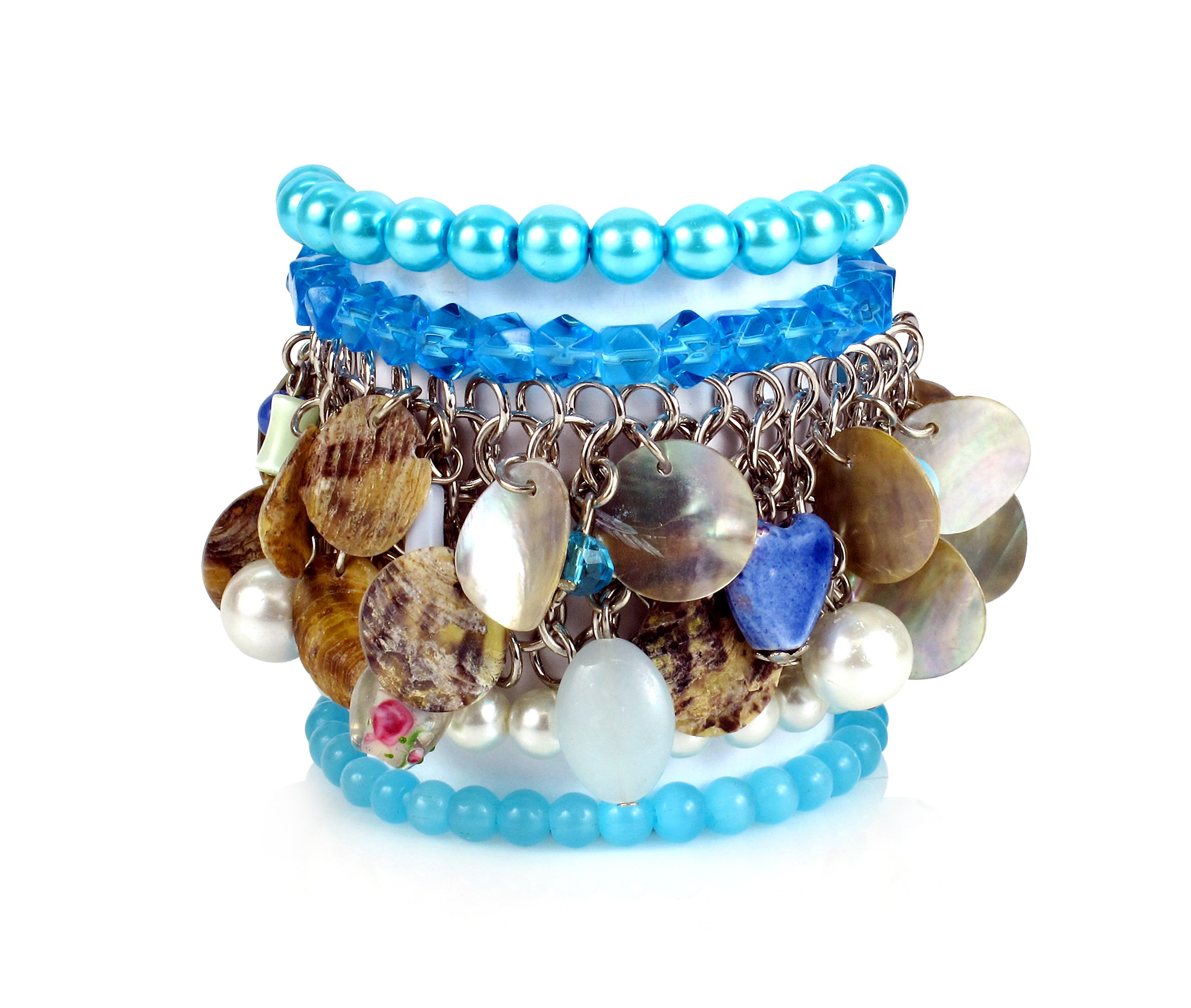 blue, 2K, bead, still life, stone bracelet, fashion, necklace, semi-precious gem, bracelets, beauty, colored, packshot, no people, personal accessory, HD Wallpaper