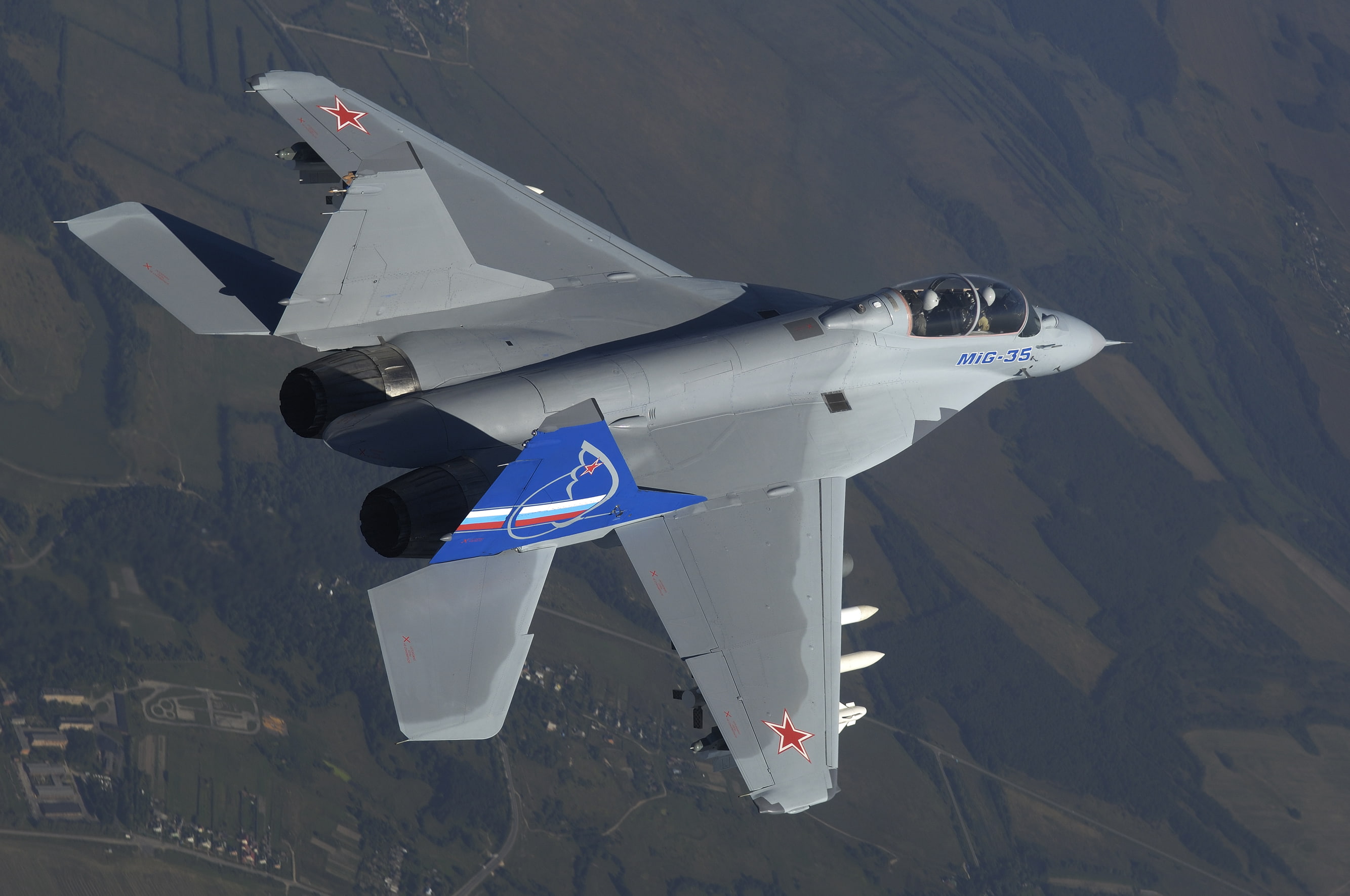 THE RUSSIAN AIR FORCE, Fulcrum-F, OKB Mikoyan, The MiG-35, In the air, 2K, HD Wallpaper