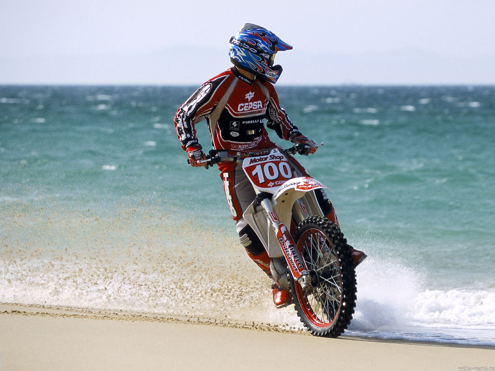 sport, motocross, nature, race, sky, motion, speed, outdoors, beach, bike, championship, cycling, one person, men, wheel, skill, competition, engine, water, HD Wallpaper