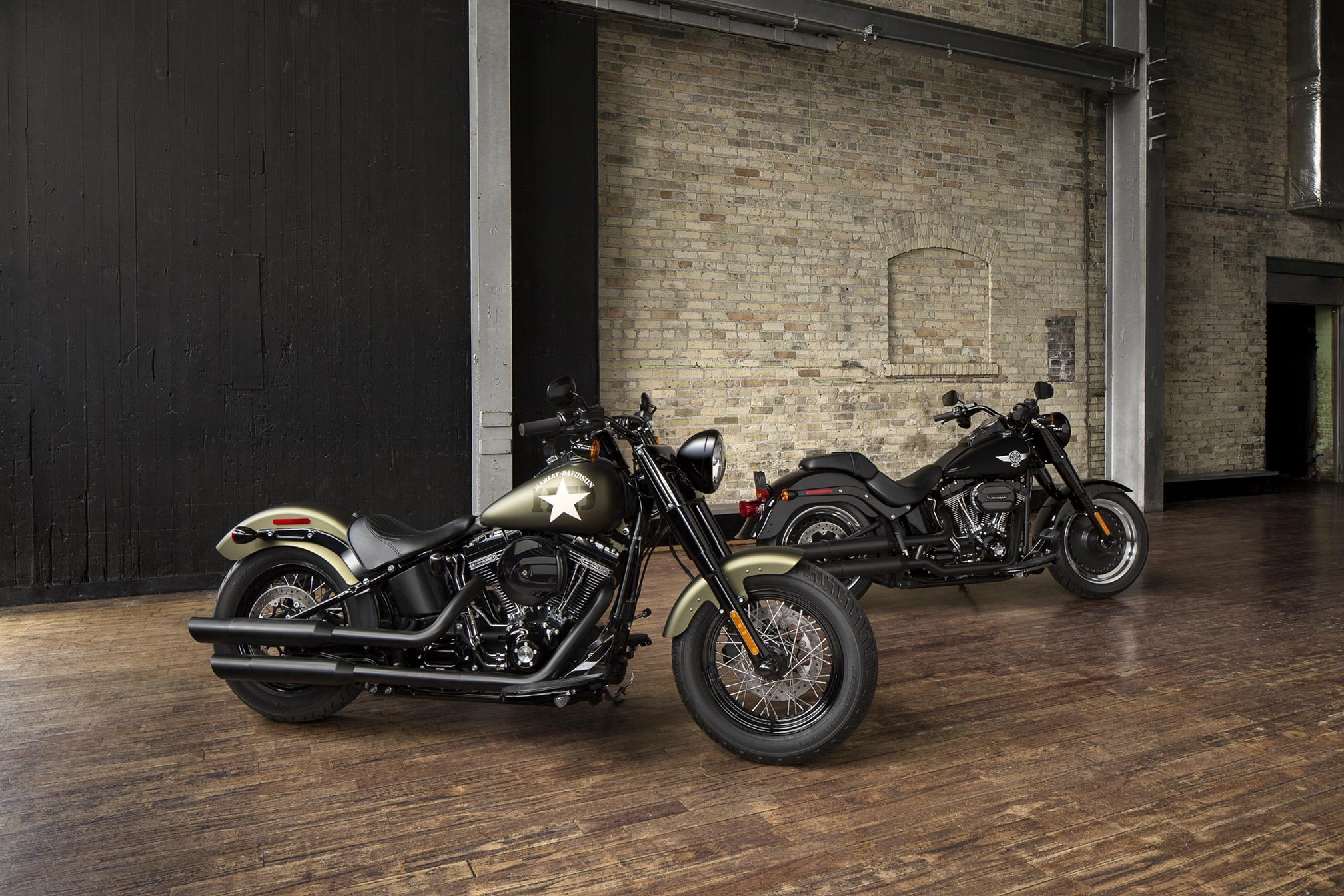 harley davidson softail slim, no people, architecture, land vehicle, built structure, building, side view, mode of transportation, garage, 1080P, wheel, HD Wallpaper
