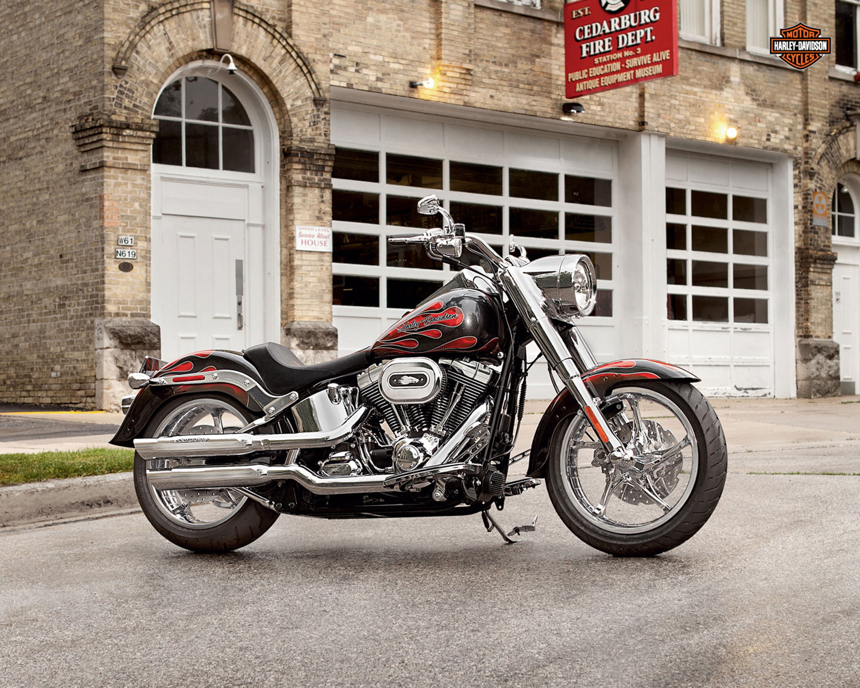 harley, fat, 2013, davidson, boy, 720P, flstf, softail, HD Wallpaper