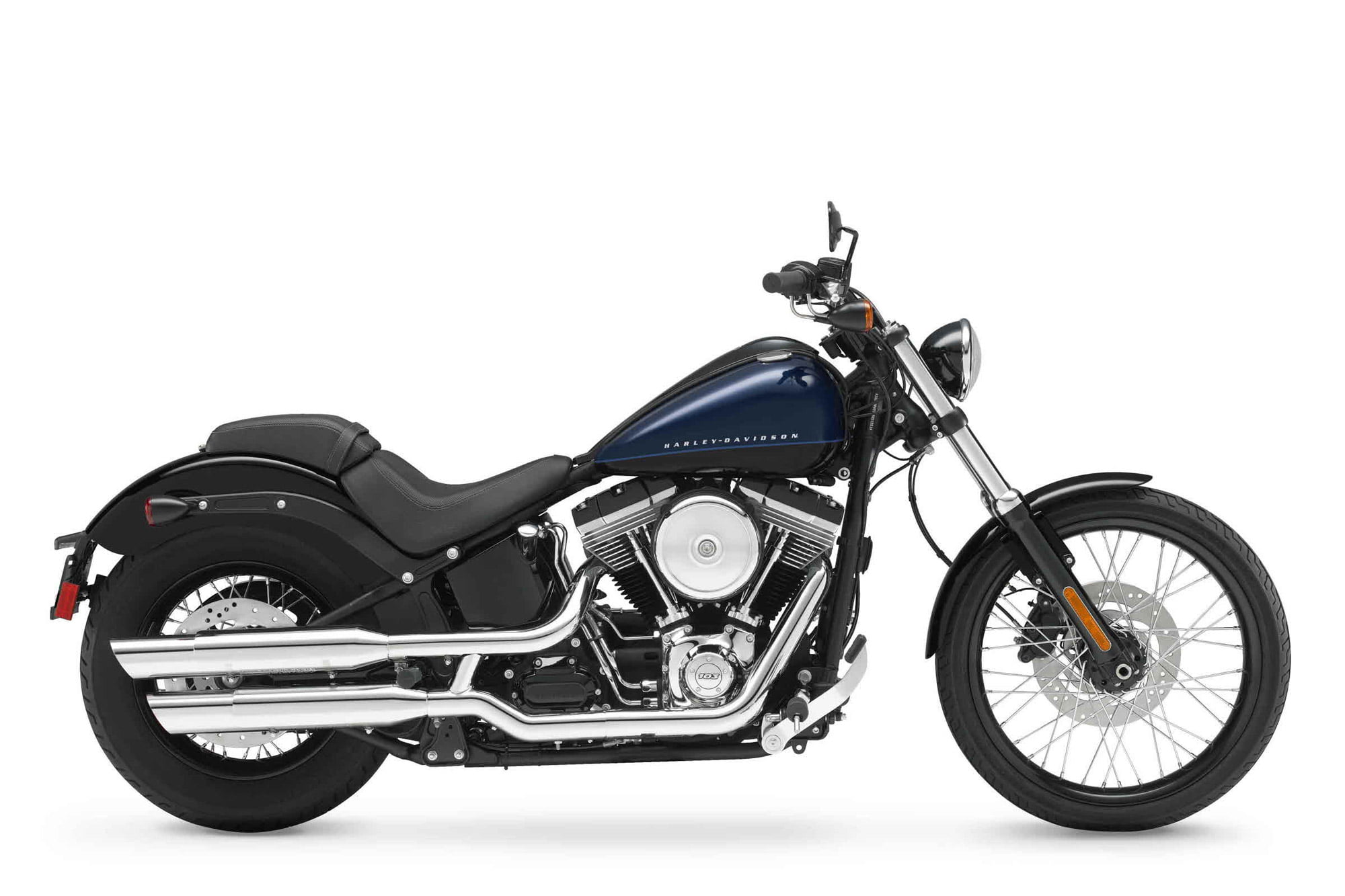 no people, 1080P, blackline, technology, mode of transportation, chrome, softail, davidson, indoors, copy space, motorcycle, studio shot, side view, white background, HD Wallpaper