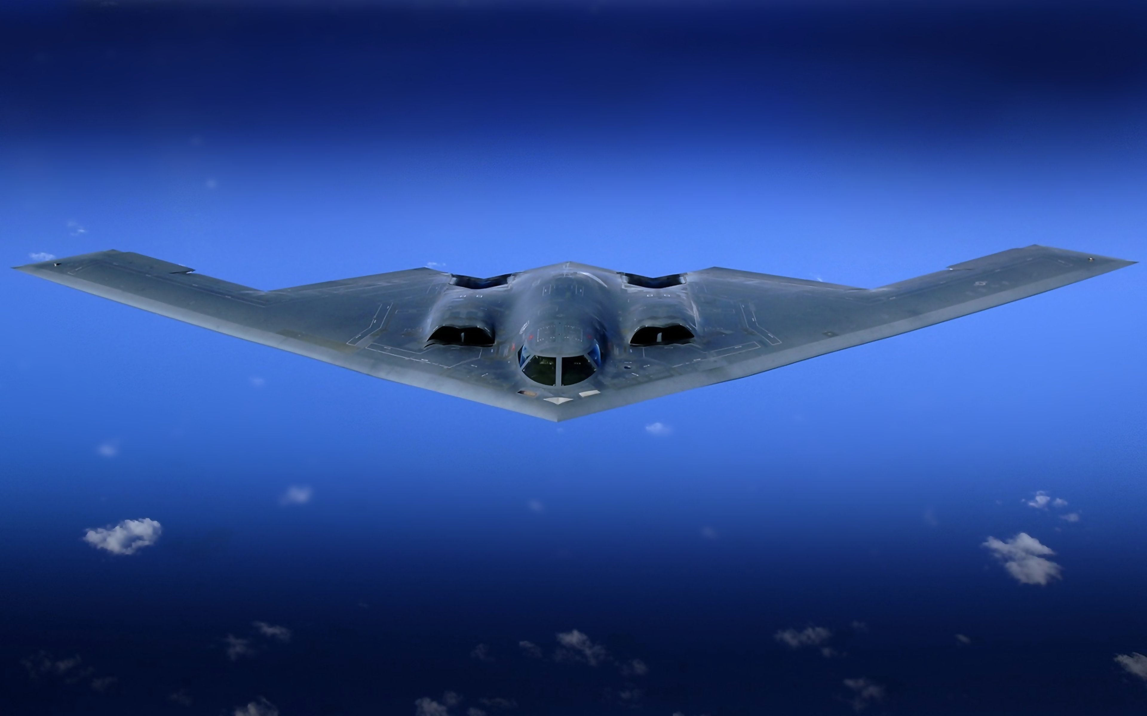 bombing, sea, stels, northrop, aircraft, bombardirovschik, flights, attack, 4K, sky, military, fighter, ocean, HD Wallpaper