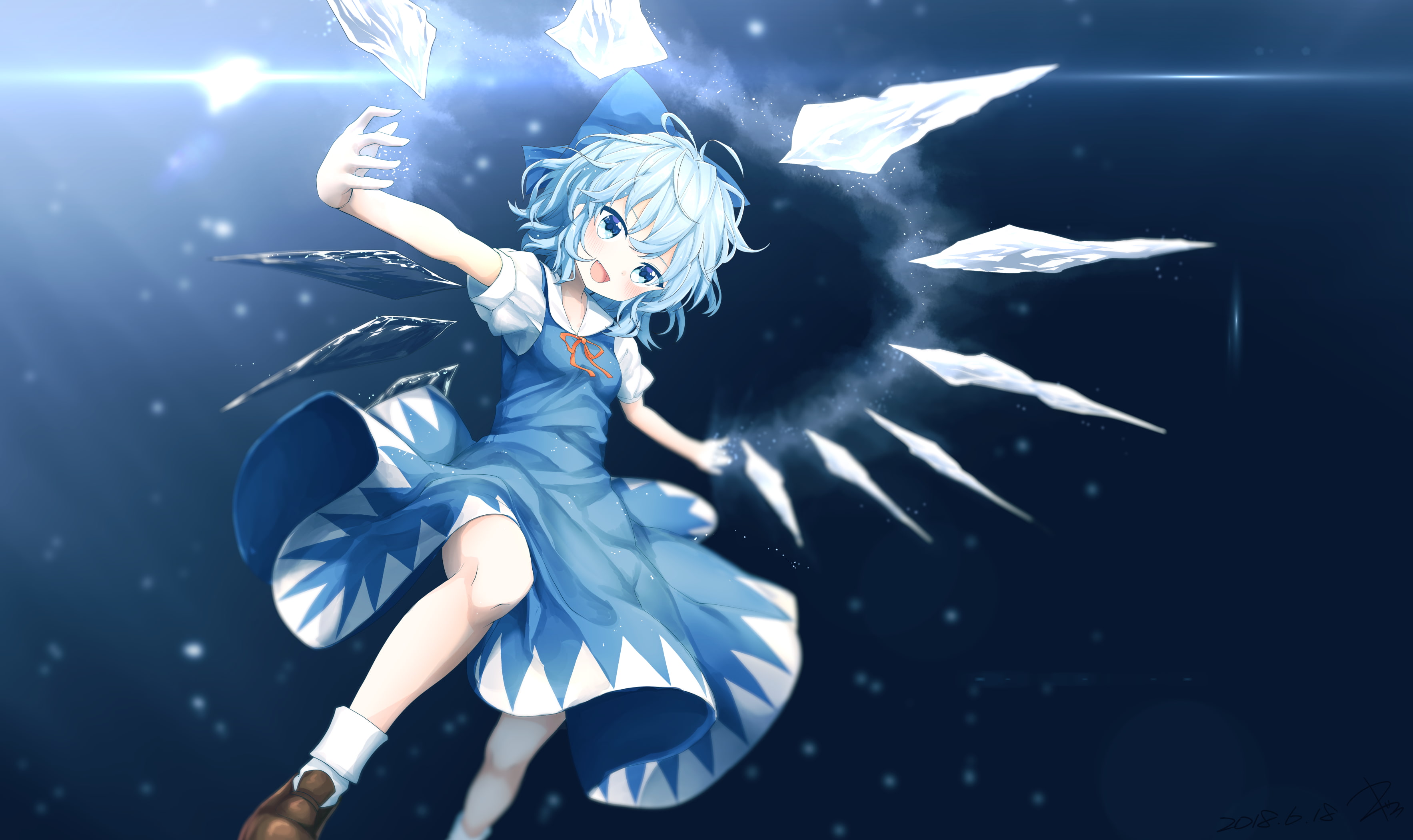 Touhou, Anime, Cirno (Touhou), 2K, HD Wallpaper