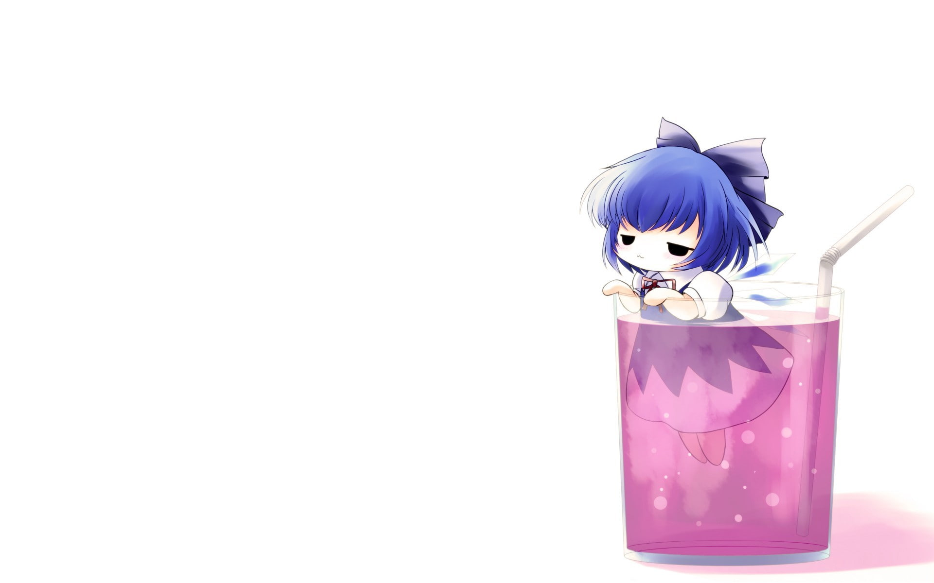Touhou, anime, 1080P, Cirno, HD Wallpaper