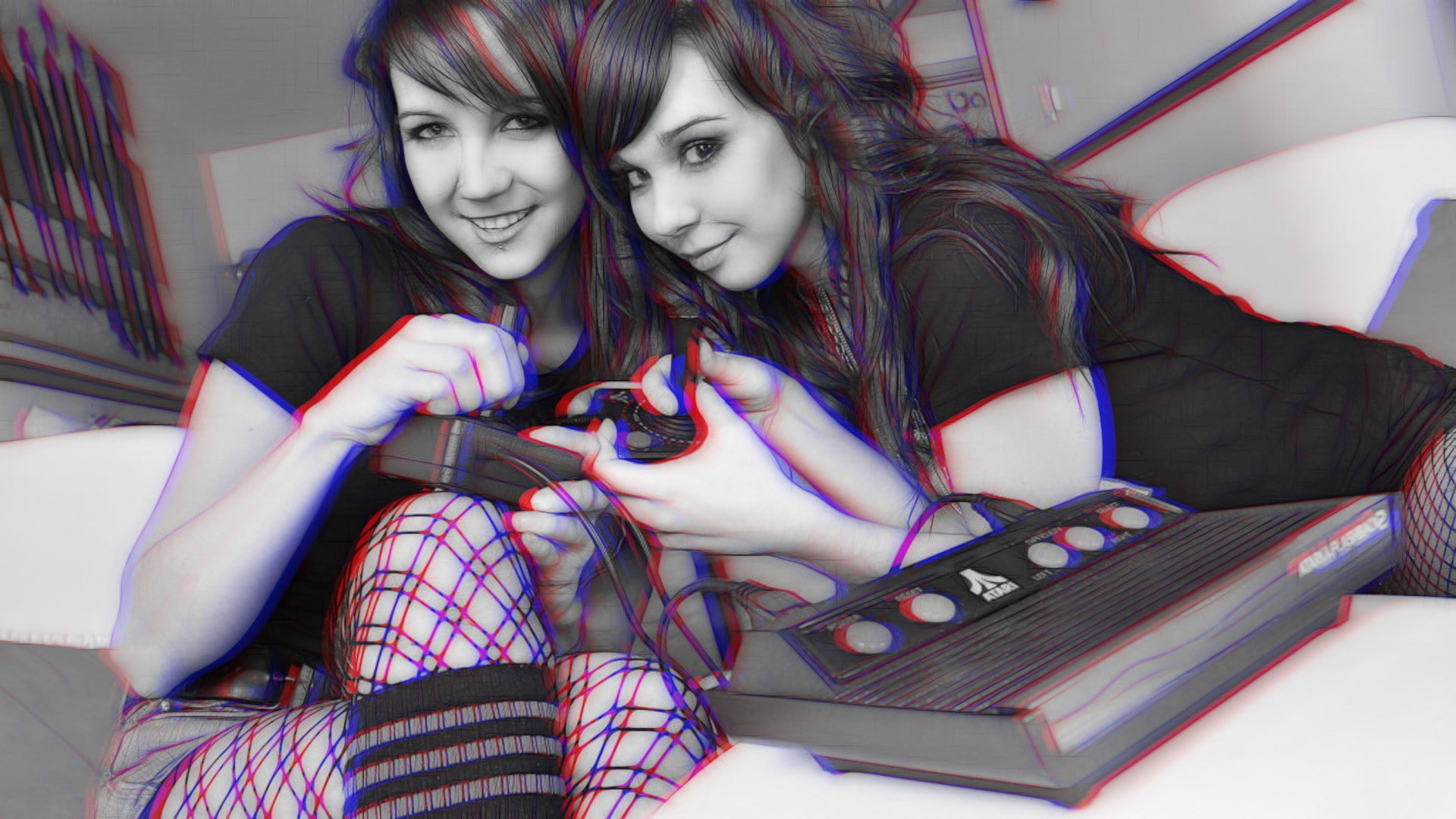 Atari, Ariel Rebel, anaglyph 3D, 1080P, HD Wallpaper