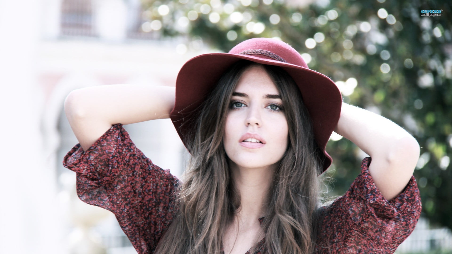 beauty, brunette, model, fashion, hair, young women, brown hair, human arm, headshot, front view, adult, one person, Clara Alonso, women outdoors, women, HD Wallpaper