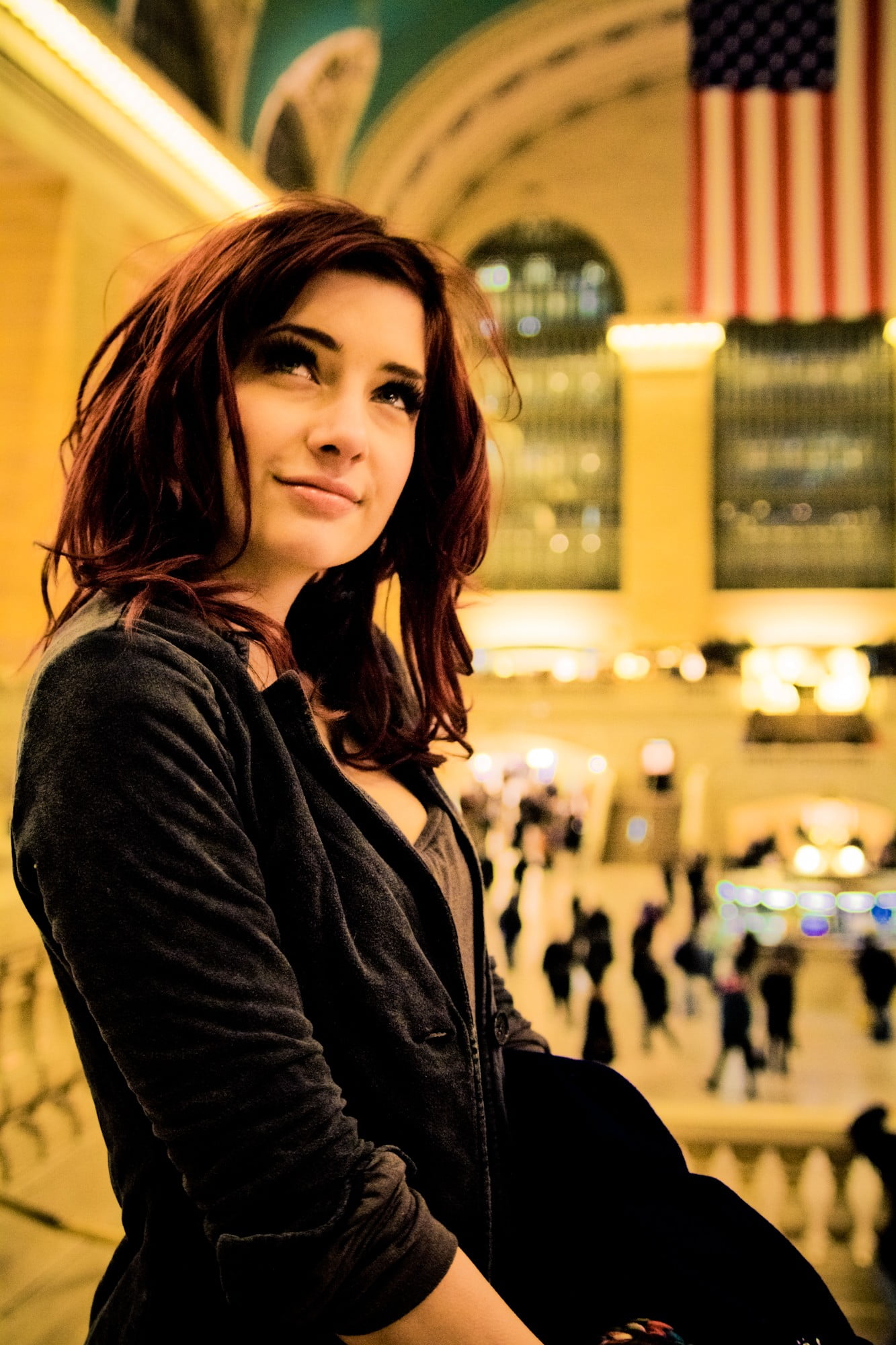 adult, young adult, city, emotion, hairstyle, cheerful, 1080P, positive emotion, one person, Susan Coffey, long hair, standing, portrait, young women, Phone HD Wallpaper