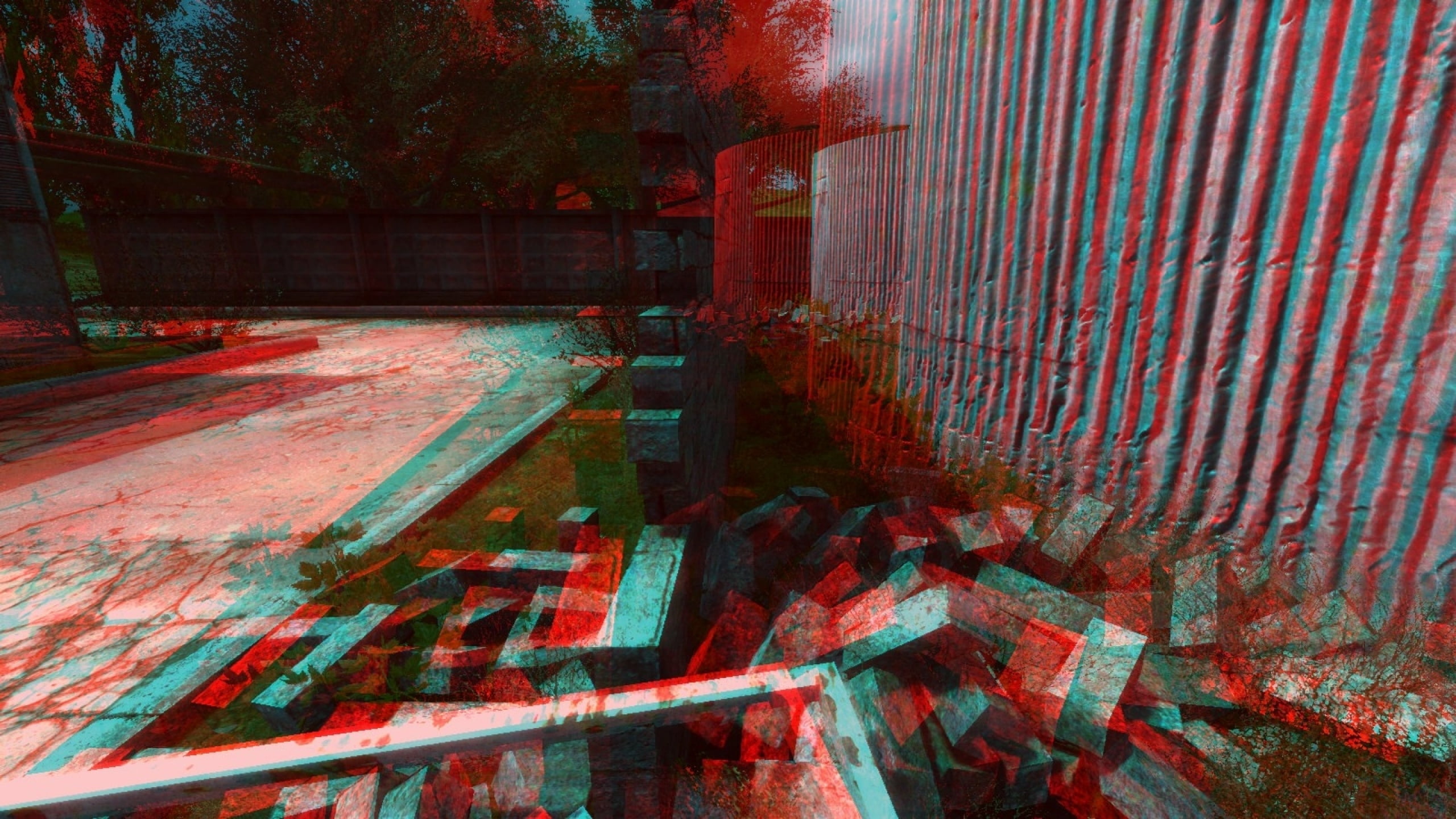 building Exterior, metal, concrete, pattern, brick, wall - Building Feature, old, outdoors, indoors, messy, deterioration, industry, damaged, anaglyph, HD Wallpaper