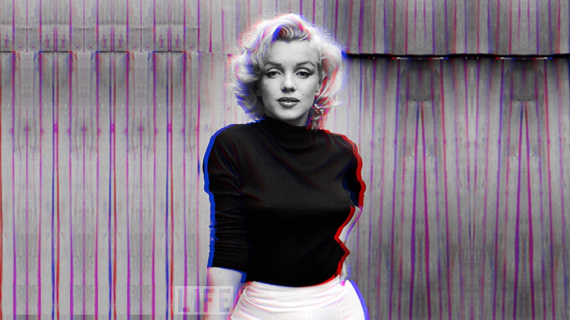 Marilyn Monroe, 1080P, Anaglyph 3D, HD Wallpaper