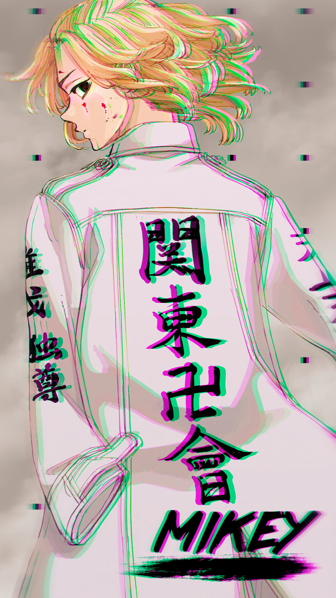 Manjiro Sano, yellow hair, mikey, Tokyo Revengers, black eyes, 1080P, Phone HD Wallpaper