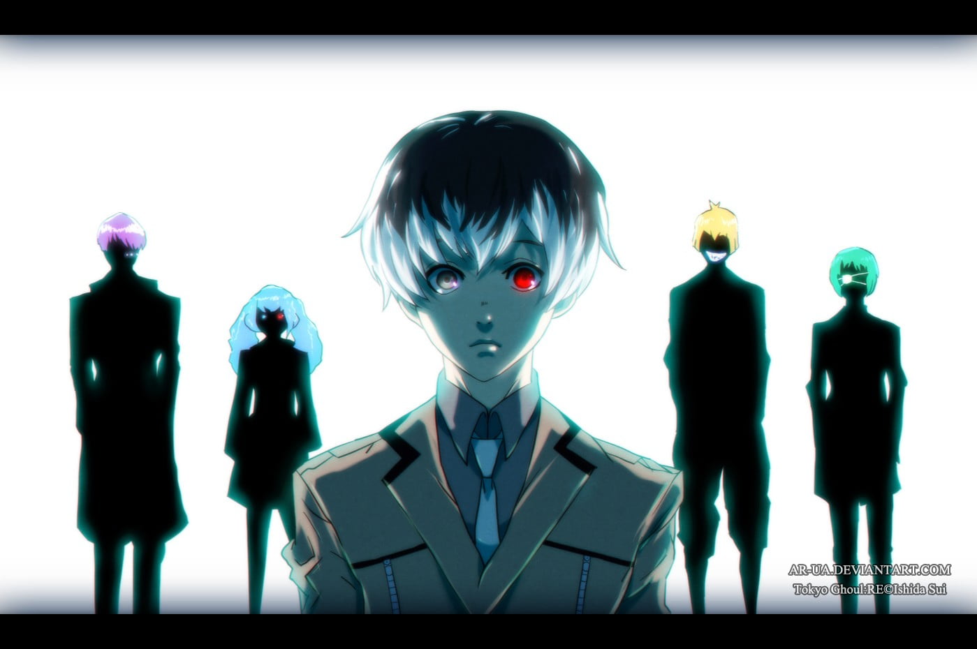 front view, art and craft, anime, technology, indoors, white background, Tokyo Ghoul:re, Haise Sasaki, human representation, auto post production filter, HD Wallpaper