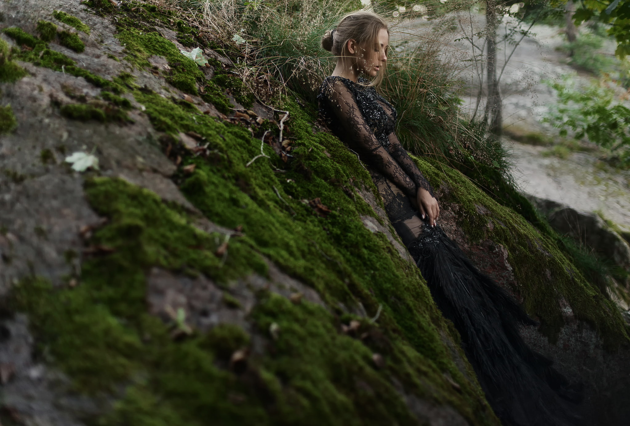 1080P, Tatiana Mercalova, Olga Kobzar, Olya, stone, HD Wallpaper
