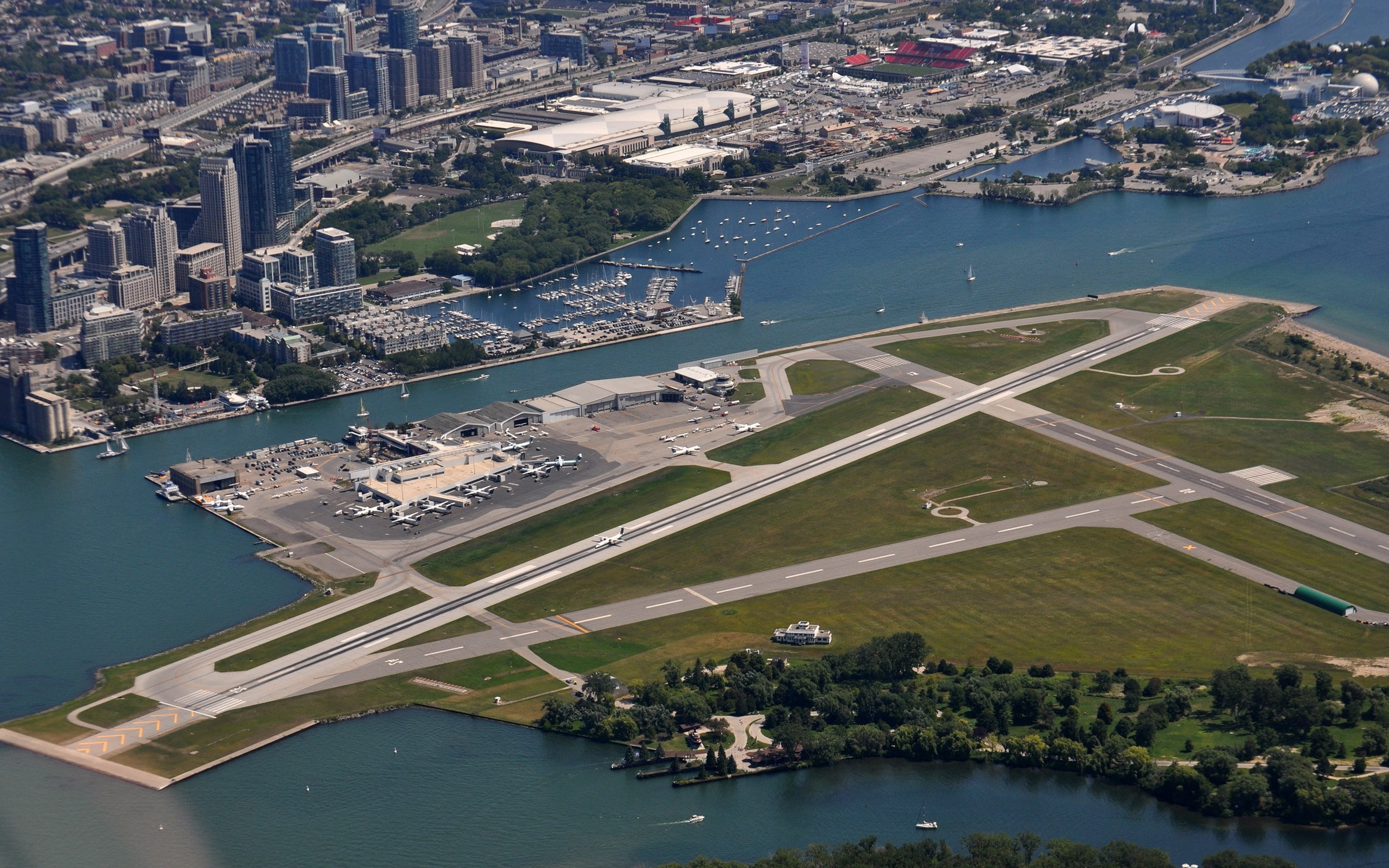 island, city, Toronto, aircraft, Airport, 2K, Toronto Island Airport, HD Wallpaper