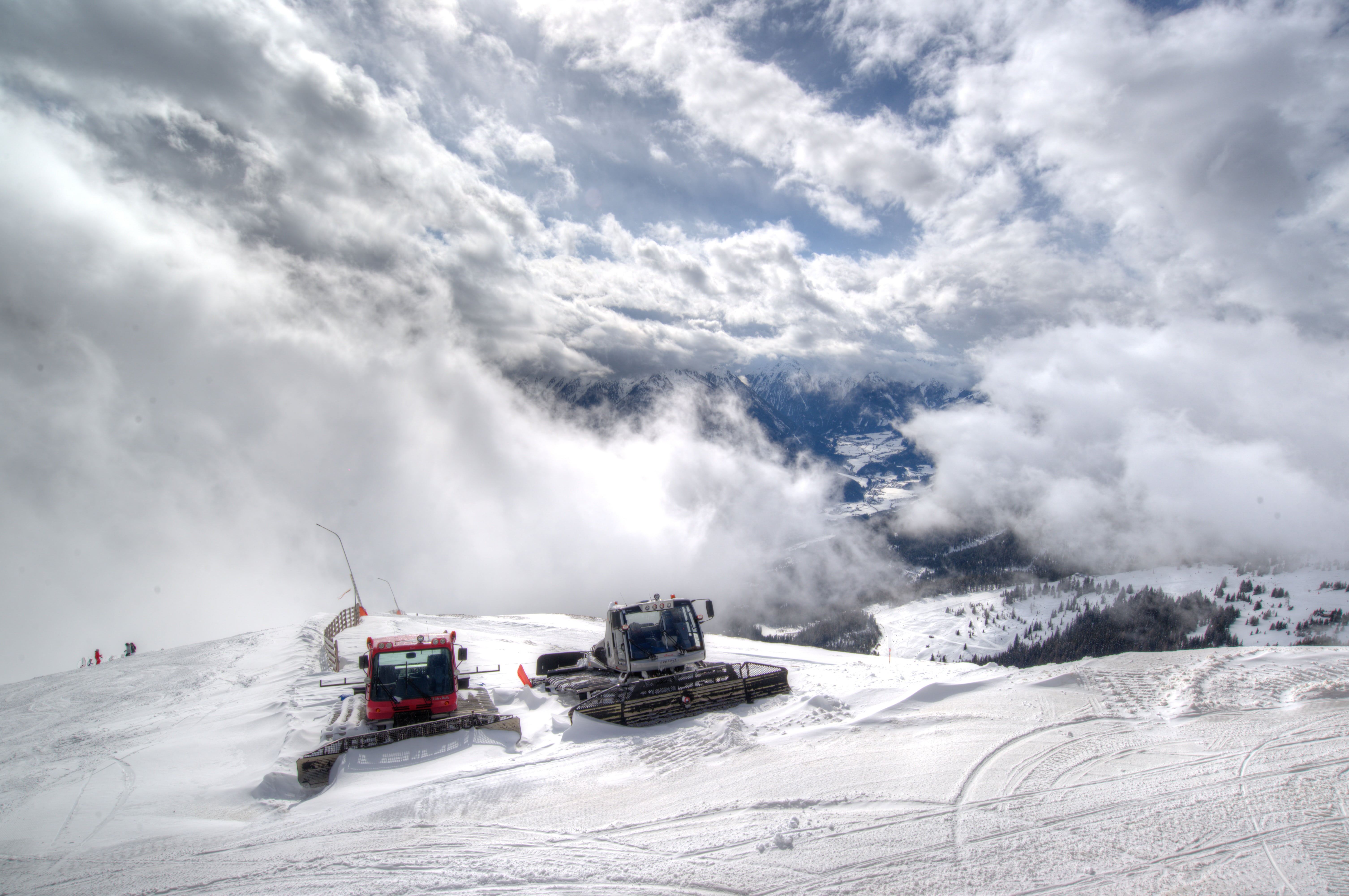 extreme terrain, scenics - nature, alps, snow, mountains, outdoors, transportation, cold, scraper, sky, cold temperature, sign, cloud - sky, grooming, mode of transportation, HD Wallpaper