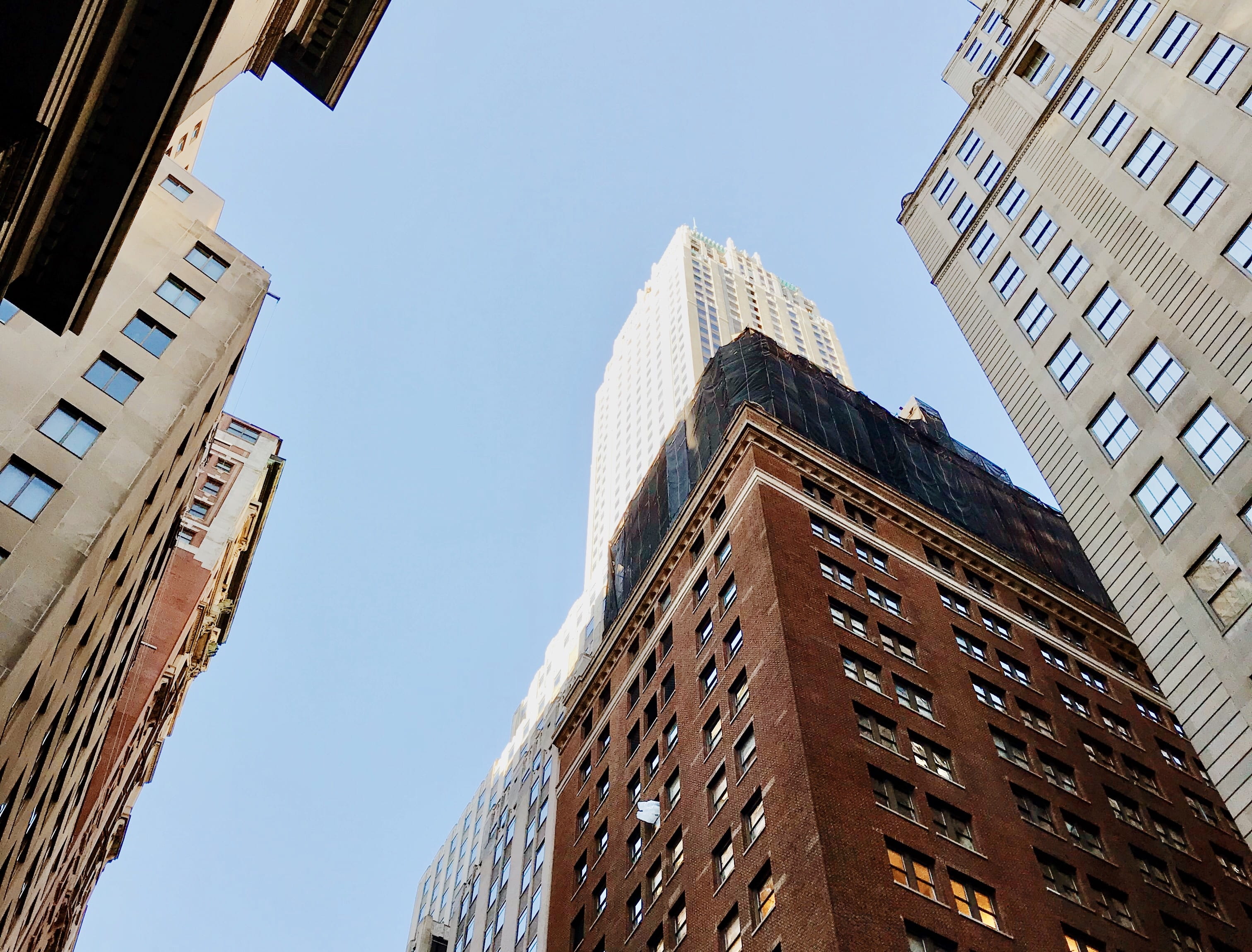 multi, angle, man, day, urban, tower, view, buildings, window, s, outdoors, low angle view, low, office, architecture, building exterior, clear sky, 2K, HD Wallpaper