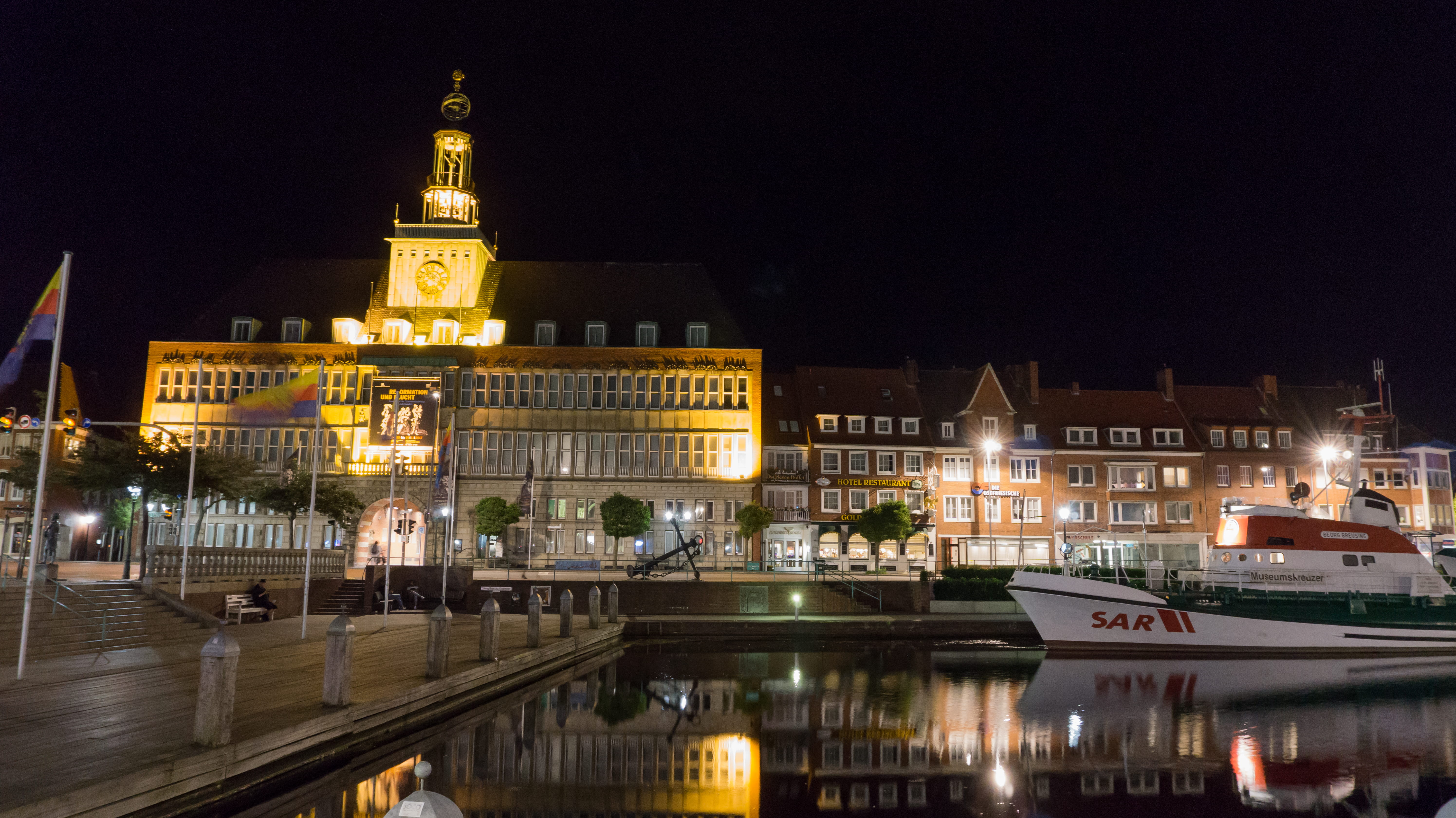 nordsee, hafen, building, architecture, rathaus, mode of transportation, sky, nature, travel destinations, delft, water, no people, ostfriesland, city, HD Wallpaper