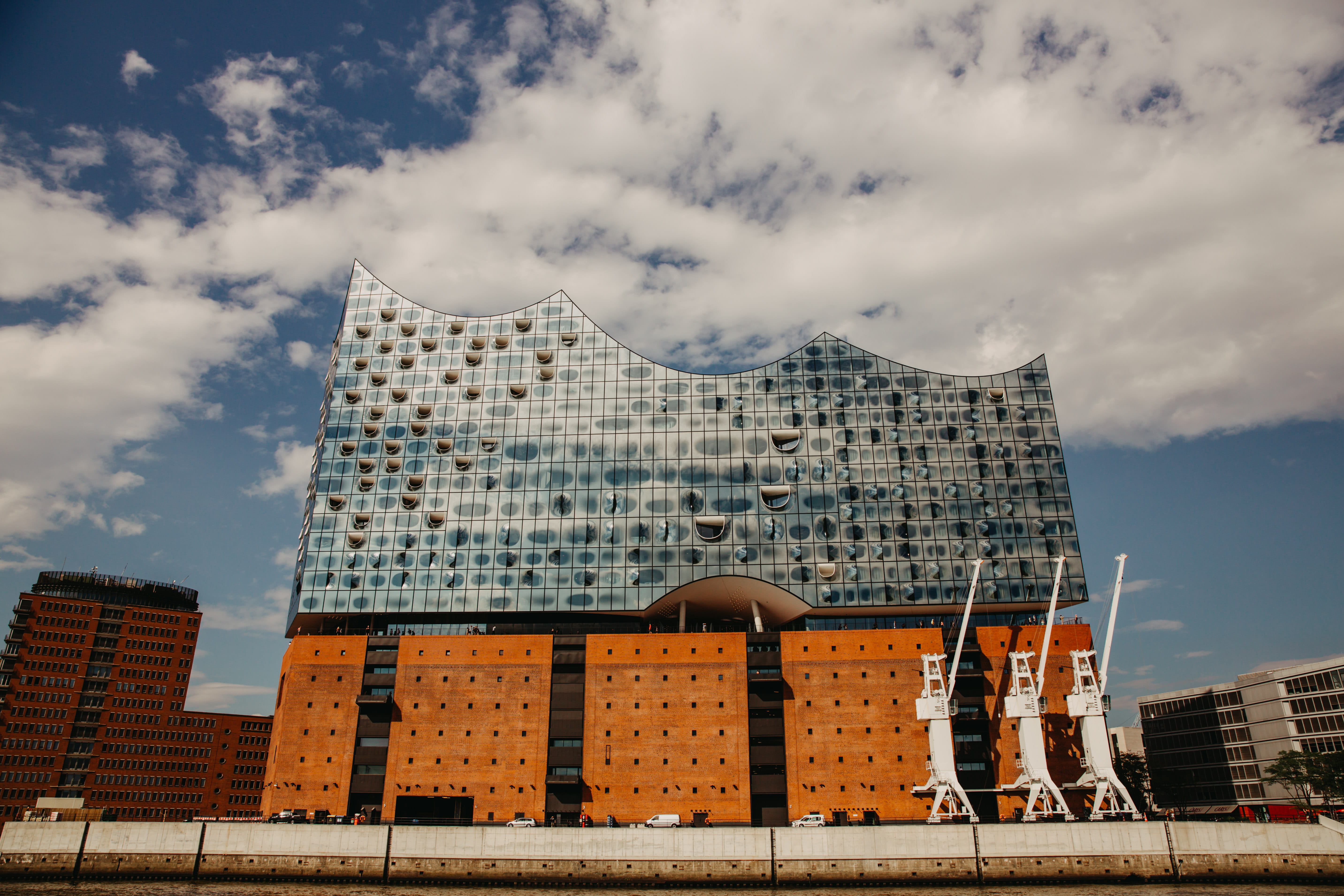 haven, 5K, nature, deutschland, concerthall, building, music, office, roof, city, modern, elphie, sky, herzog, hafen, no people, germany, elbphilharmonie, HD Wallpaper