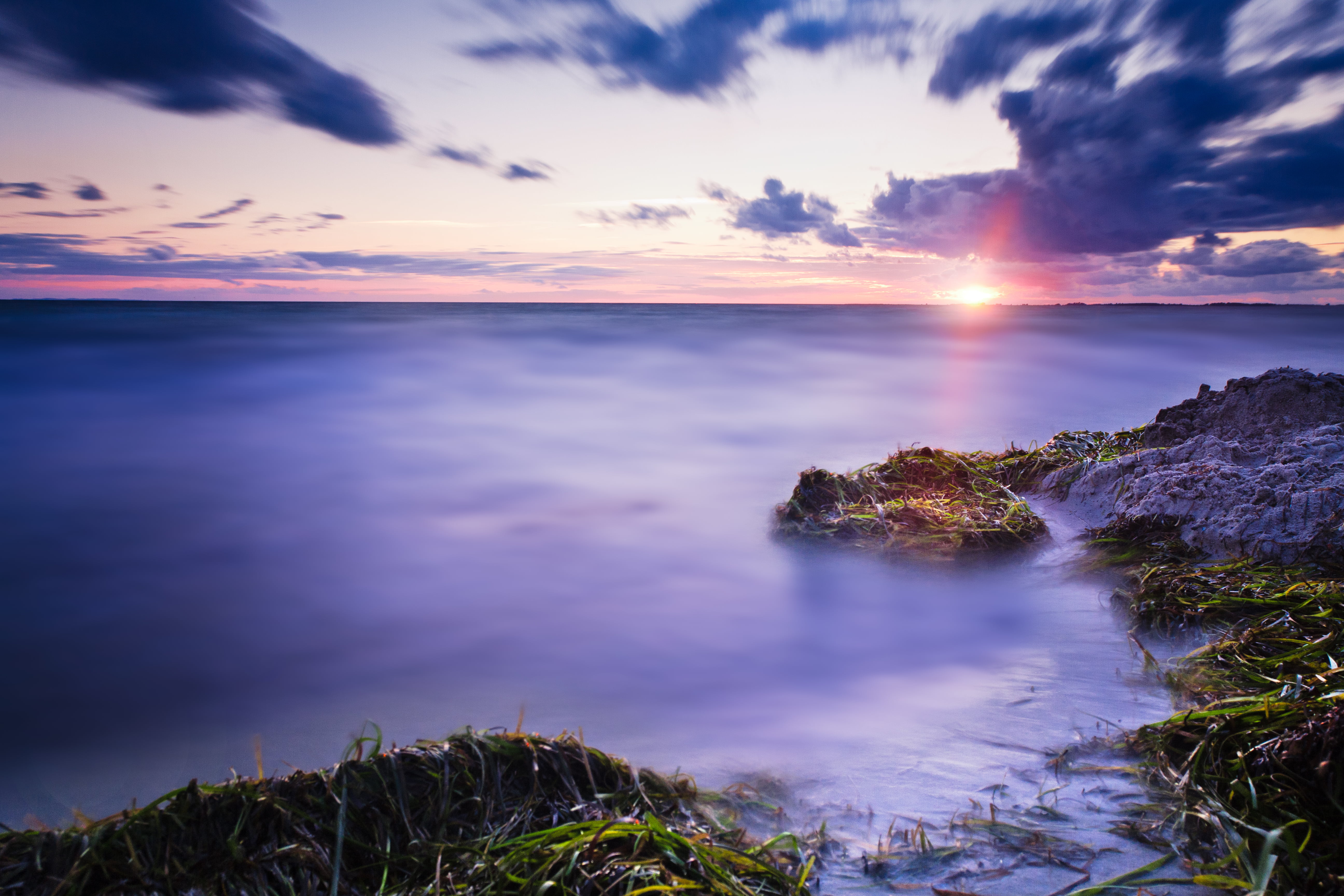 Sunlight, landscape, beauty In Nature, summer, body of water, water, f4, Night, daytime, blue, beach, coastline, Wolken, seascape, Clouds, outdoors, scenics, HD Wallpaper