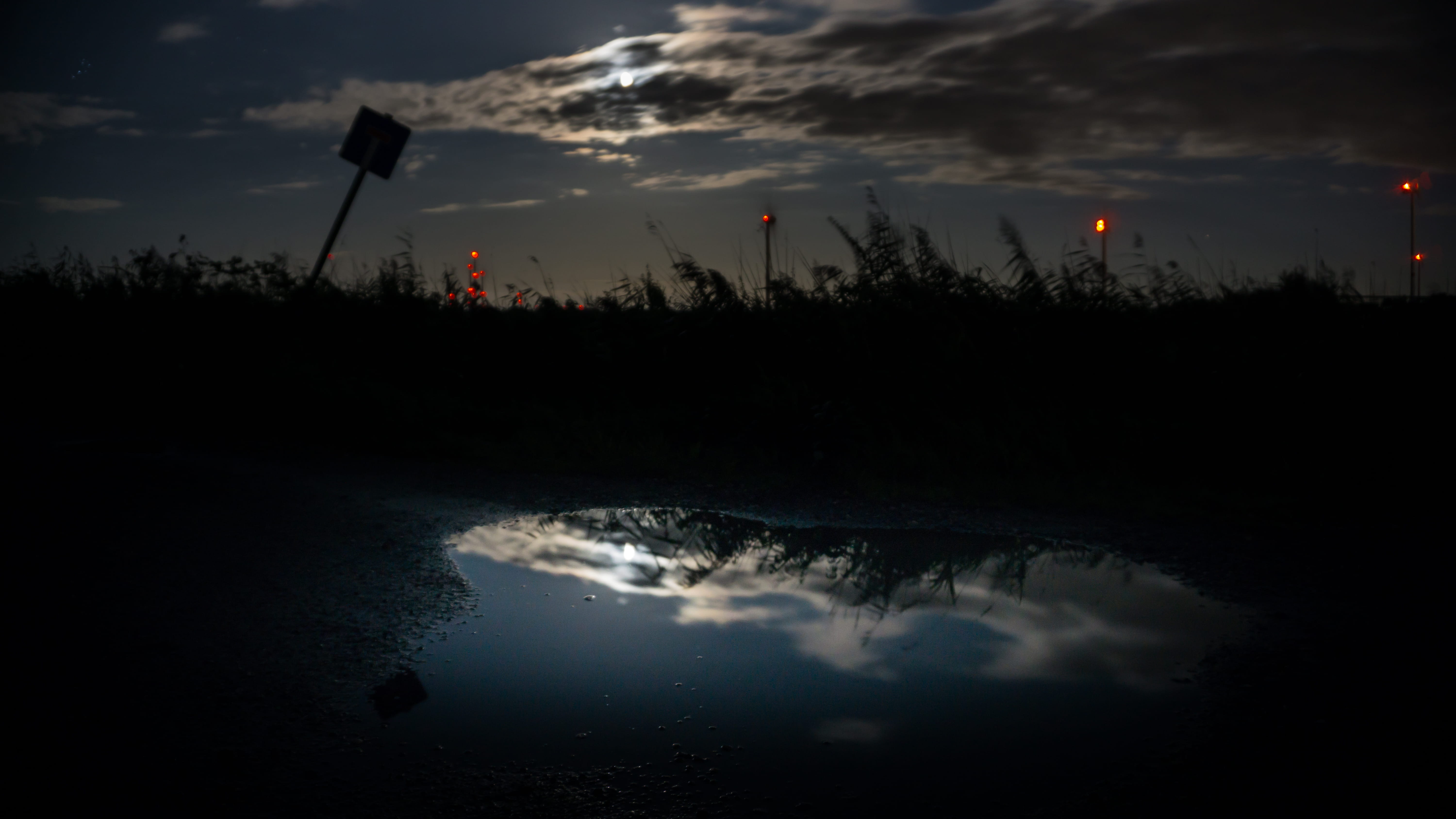 dusk, 5K, power in nature, moon, pollution, no people, sky, architecture, outdoors, germany, night, water, sunset, built structure, rain, environment, HD Wallpaper