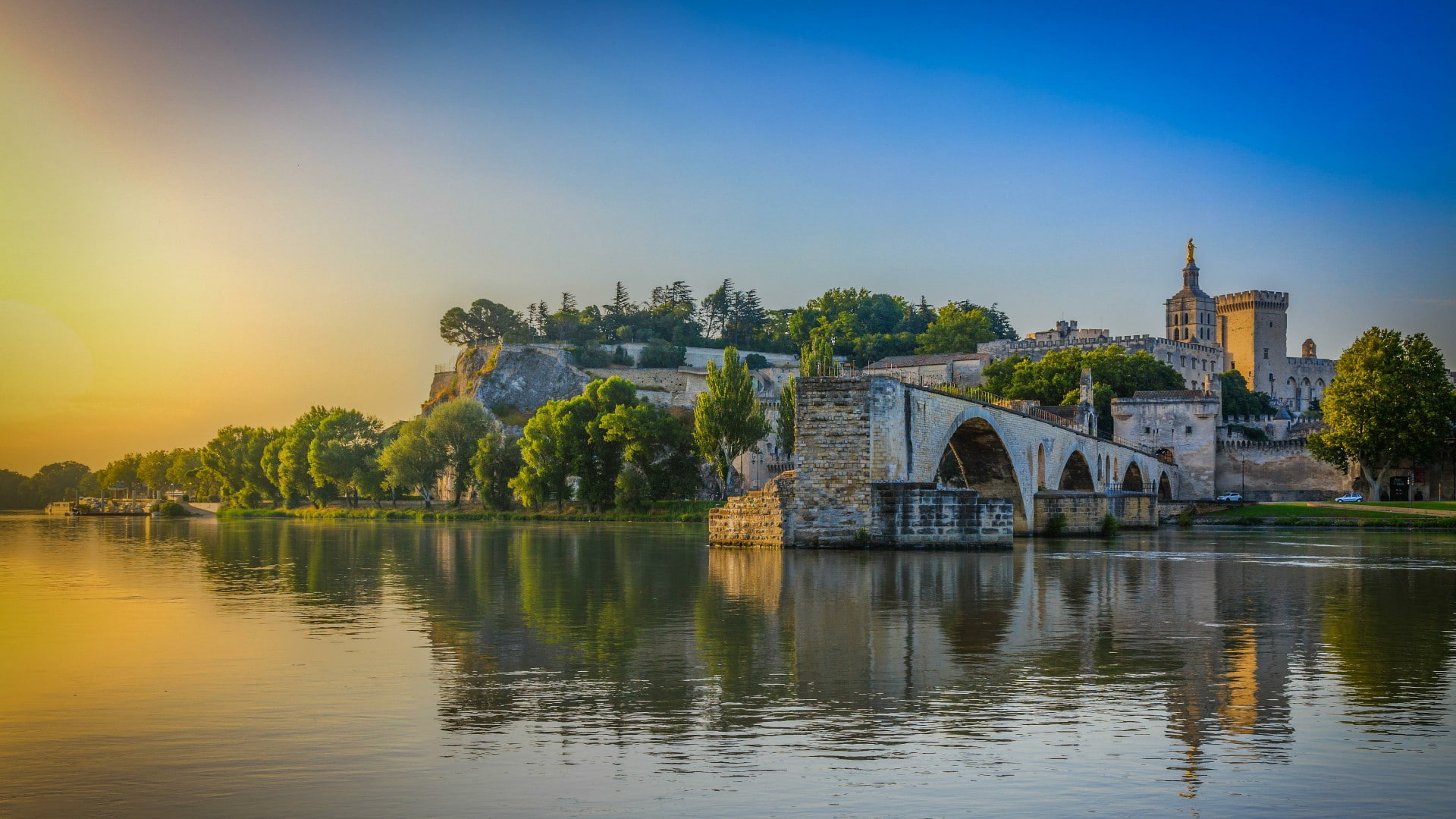 avignon, europe, river, france, 1080P, bridge, pont d avignon, rhone, rhone valley, ruins, saint-benezet bridge, pont d’avignon, avignon bridge, saint, HD Wallpaper