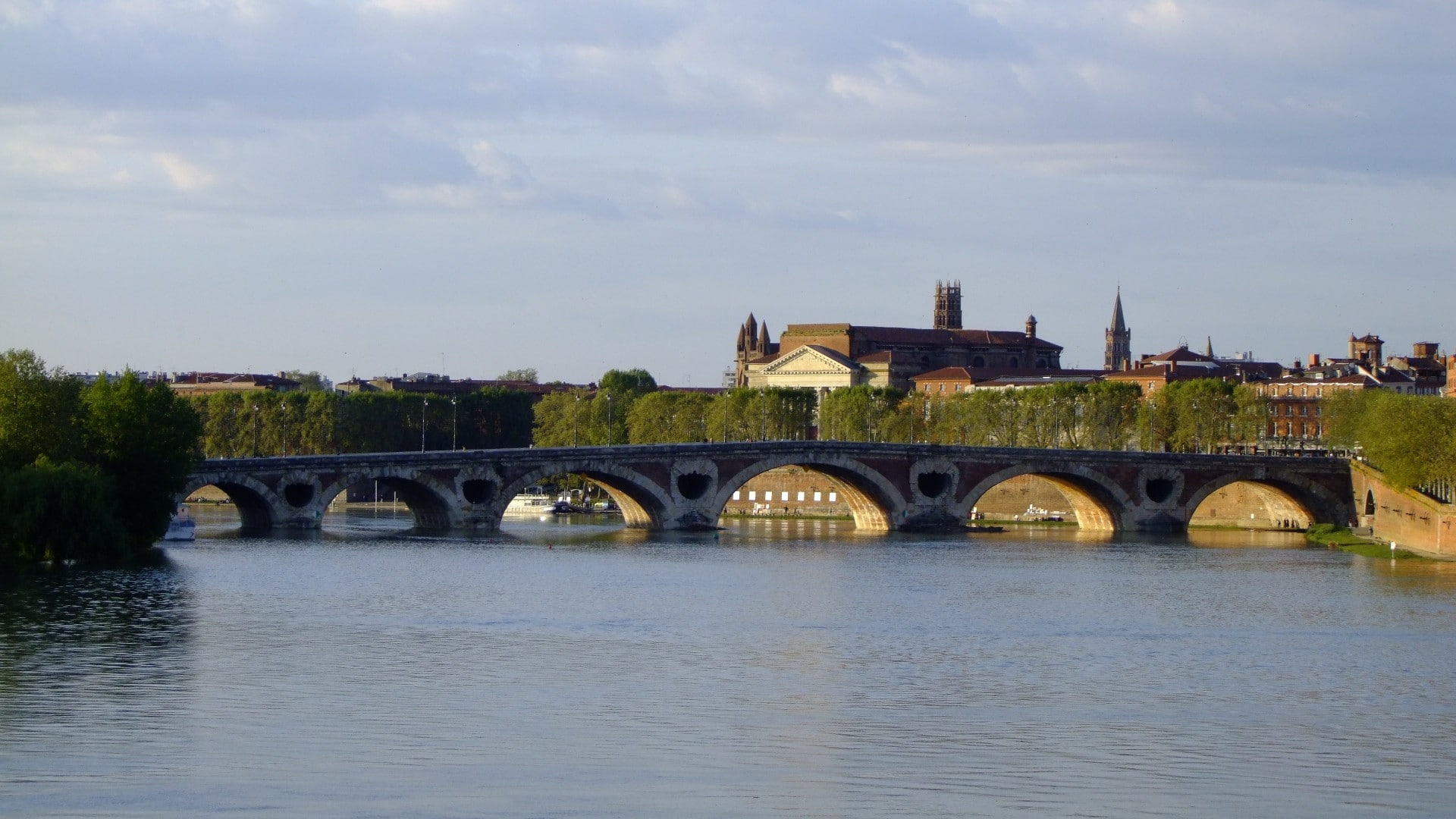 France, Pont-Neuf, arched, outdoors, sky, architecture, transportation, nature, cloud - sky, 1080P, arch bridge, waterfront, built structure, bridge - man made structure, HD Wallpaper