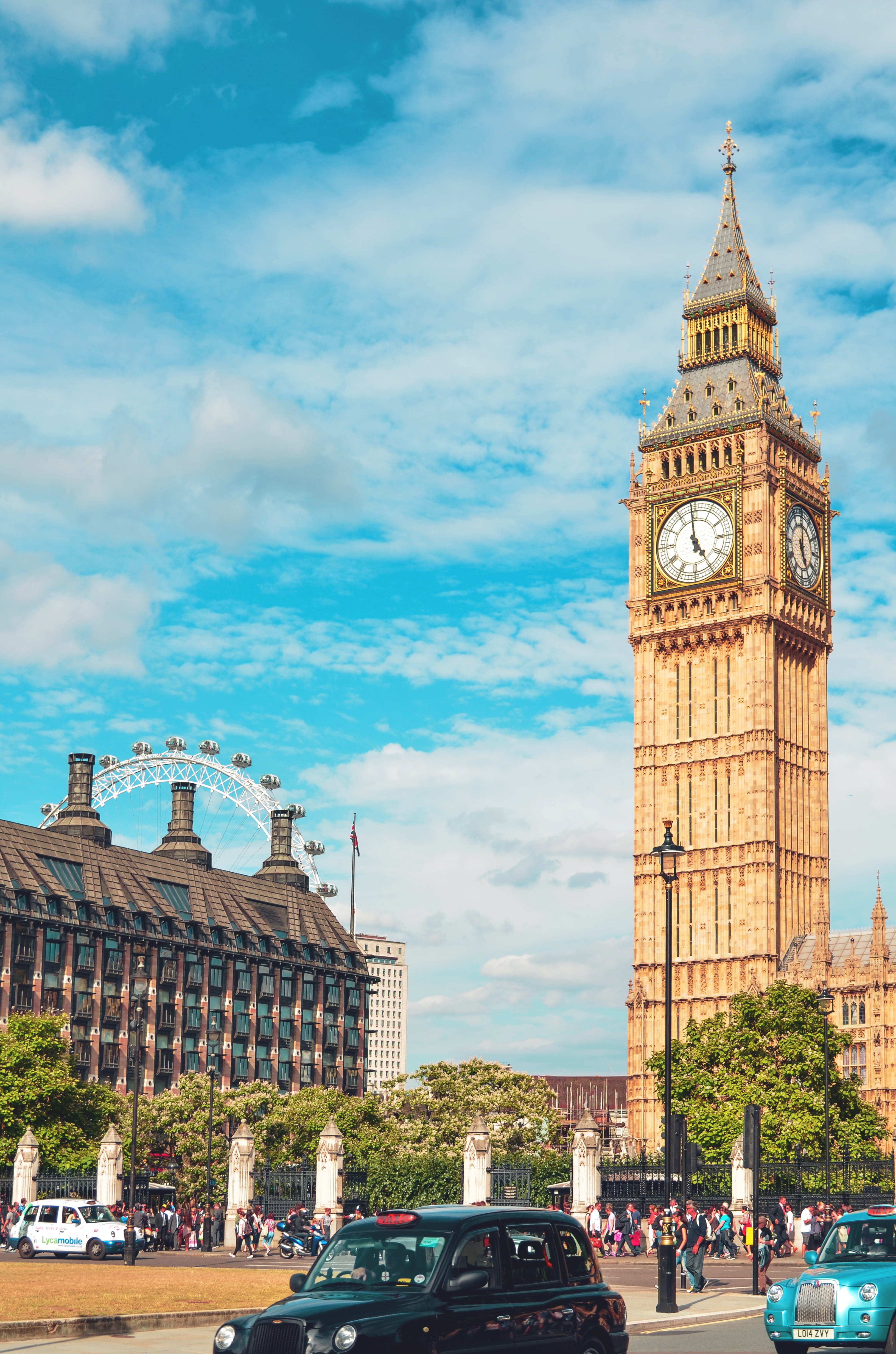 blue, architecture, group of people, built structure, bigben, building, building exterior, travel destinations, clock tower, mode of transportation, city, Phone HD Wallpaper
