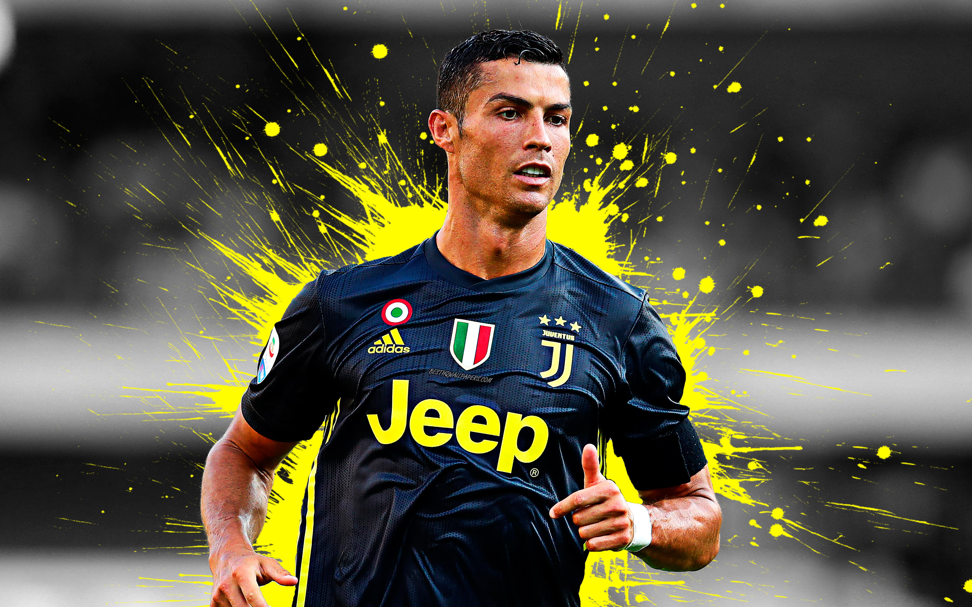 Soccer, 4K, Cristiano Ronaldo, Juventus F.C., Portuguese, HD Wallpaper