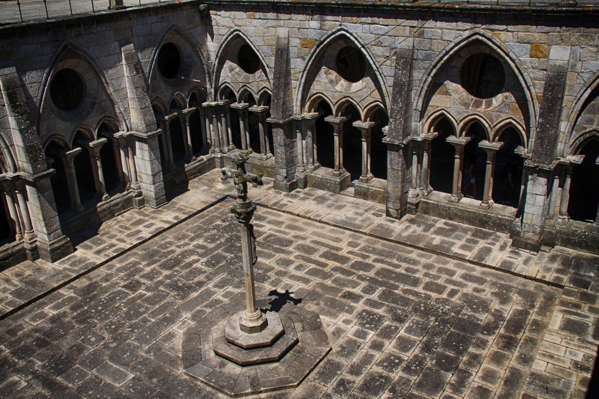Oporto, Cross, Portugal, Religious, 1080P, Cloister, Cathedral, HD Wallpaper