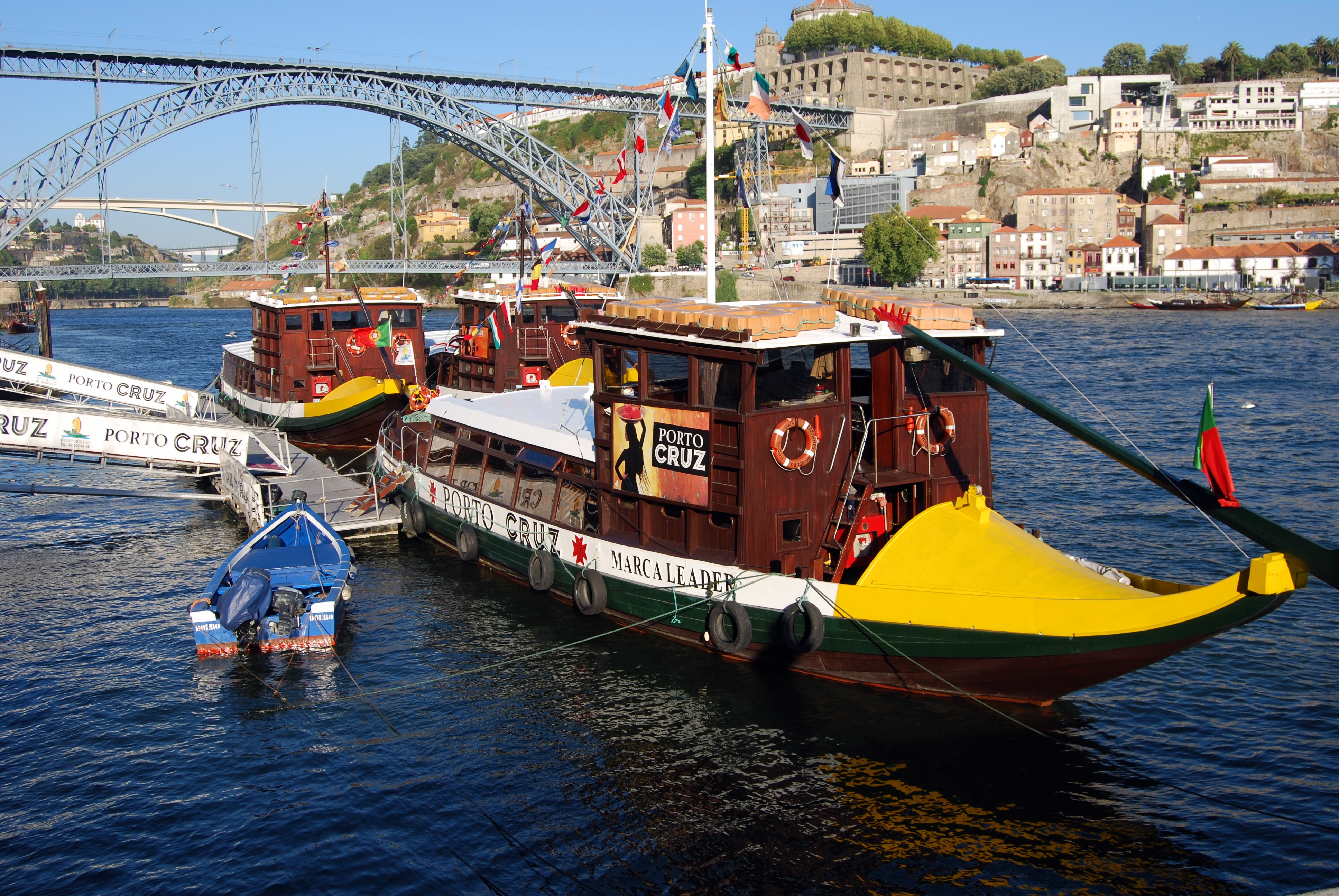 4K, motion, building exterior, sunlight, water, nautical vessel, clear sky, mode of transportation, waterfront, portugal, city, day, boat, nature, sea, HD Wallpaper
