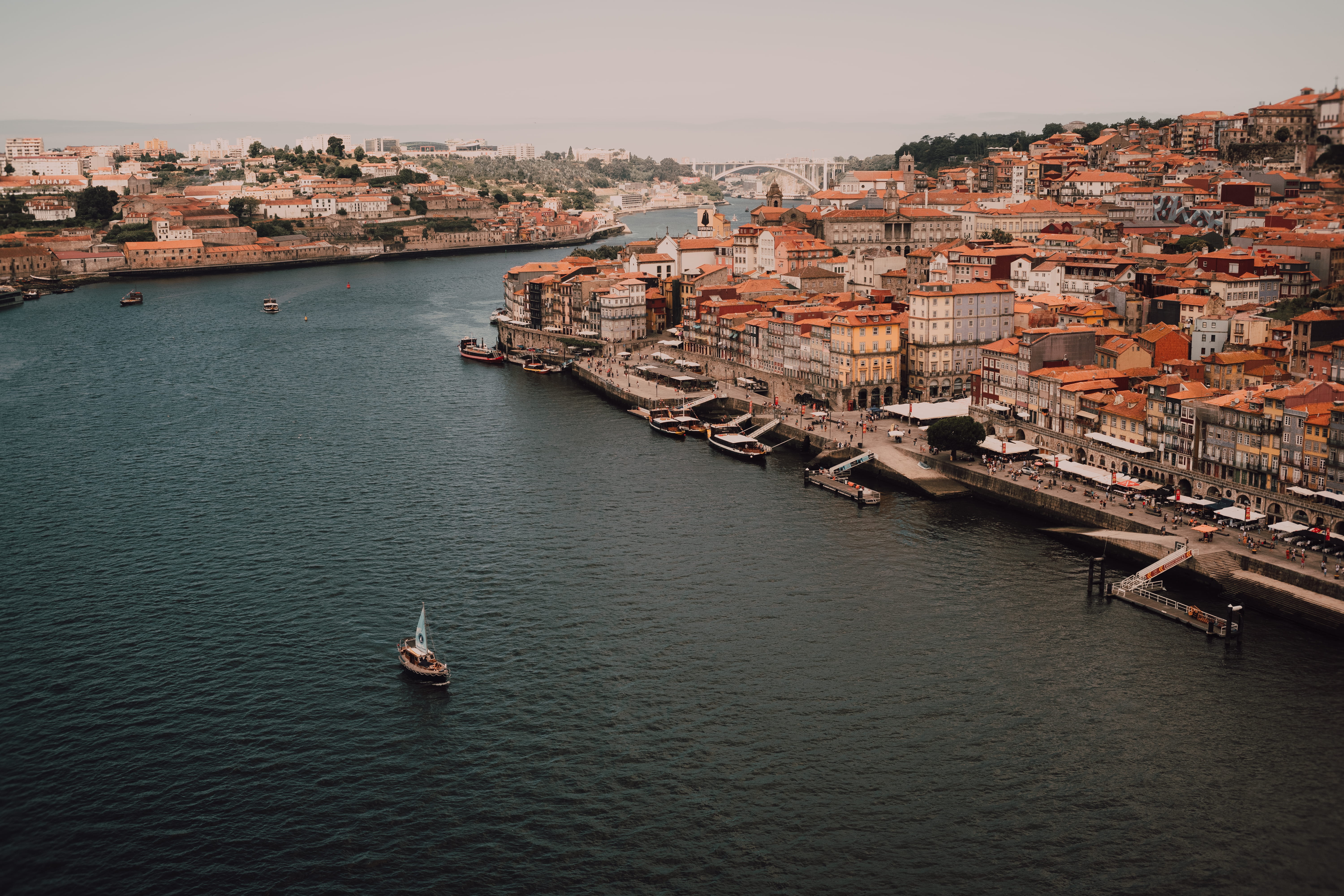 transportation, port, townscape, outdoors, building exterior, river, tourism, water, day, near, watercraft, marina, summer, waterfront, travel destinations, HD Wallpaper