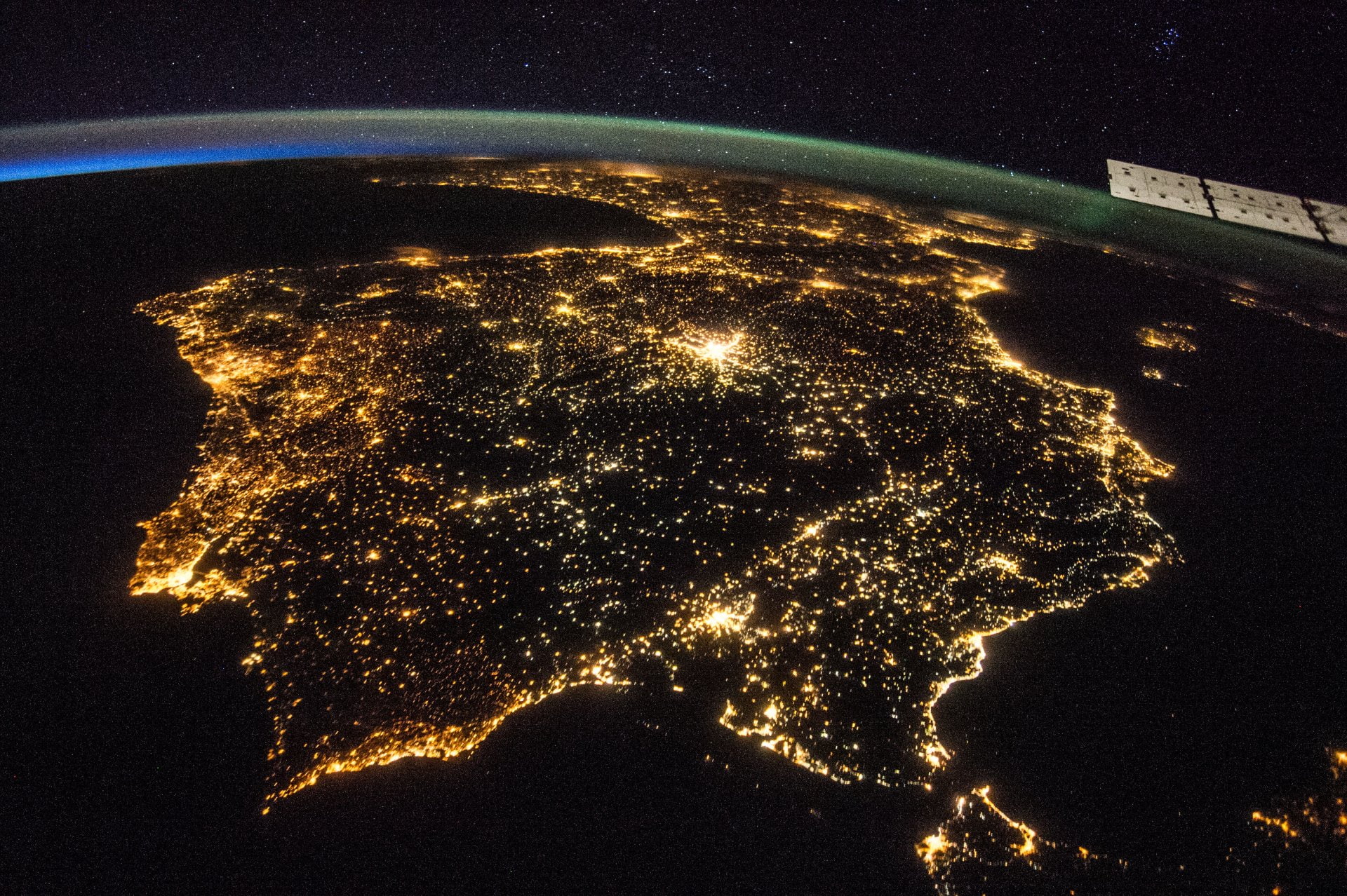 NASA, Spain, 1080P, From Space, Portugal, Andorra, Earth, Night, Iberian Peninsula, HD Wallpaper