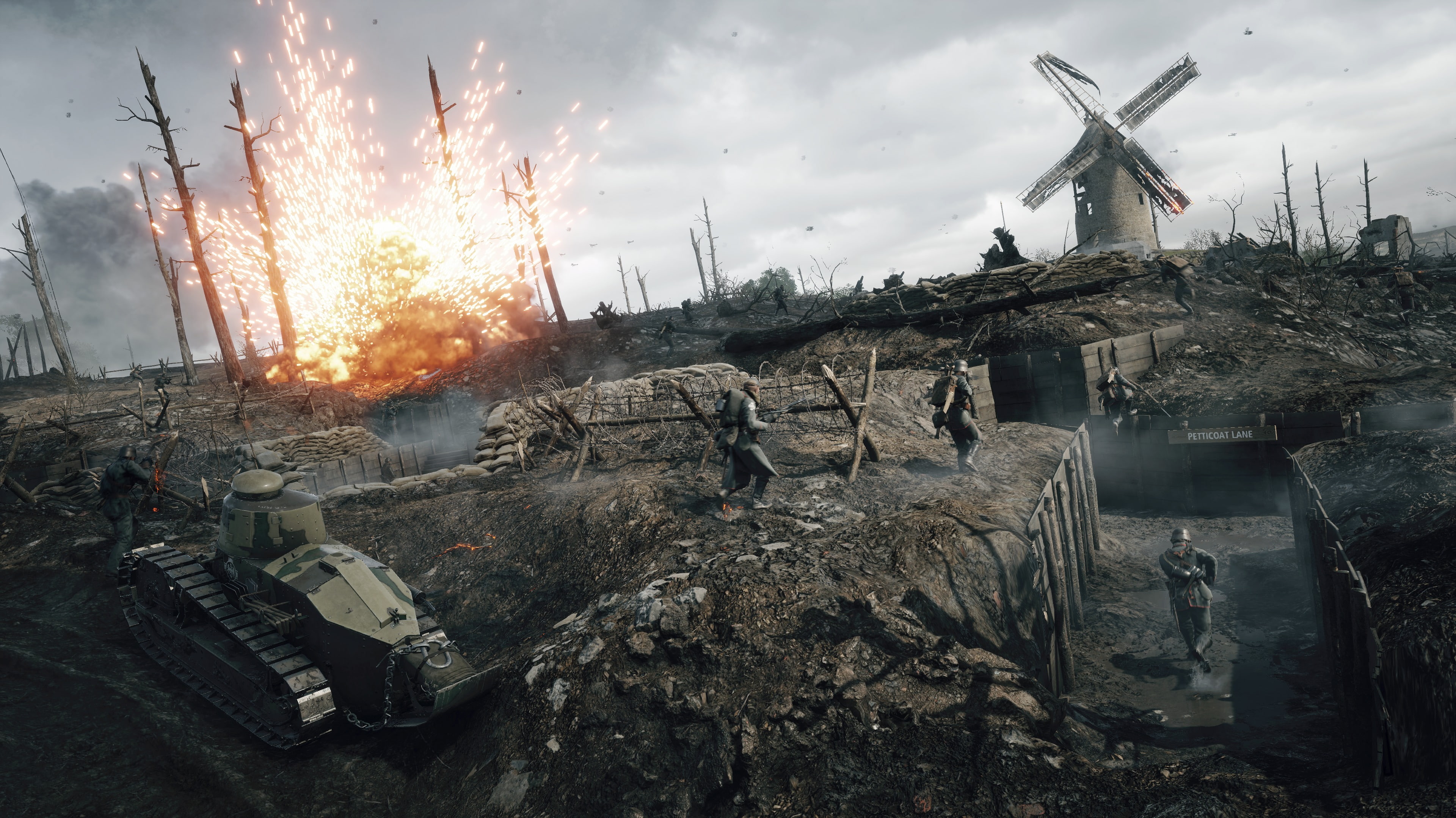 fuel and power generation, the battle, nature, FT-17, building exterior, environment, destruction, tank, war, Electronic Arts, Reno, easy, flame, HD Wallpaper