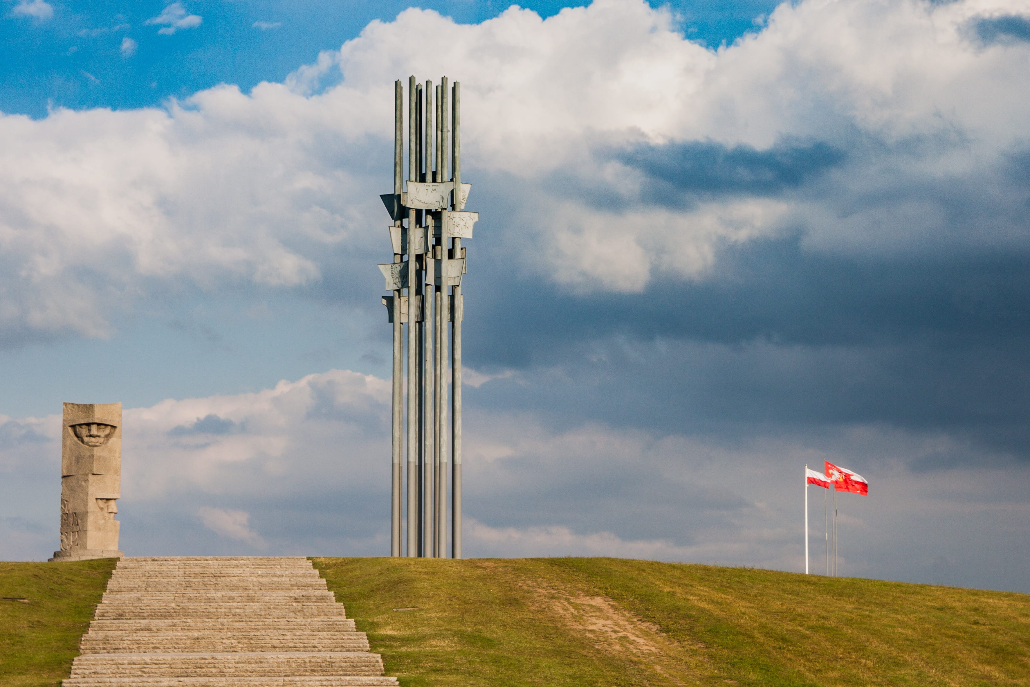 patriotism, beauty in nature, communication, travel, 1410, lithuania, monument, cloud - sky, grunwald, history, no one, built structure, masuria, architecture, HD Wallpaper