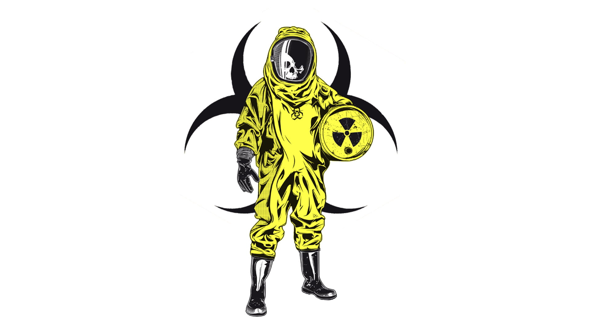 costume, skull, full length, front view, white background, copy space, disguise, one person, representation, yellow, obscured face, cut out, unrecognizable person, HD Wallpaper