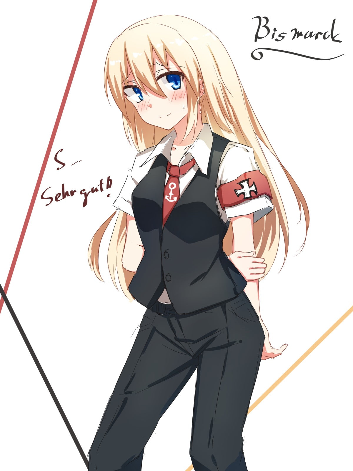 young adult, hair, studio shot, one person, front view, anime girls, women, young women, blond hair, three quarter length, Kantai Collection, long hair, Phone HD Wallpaper