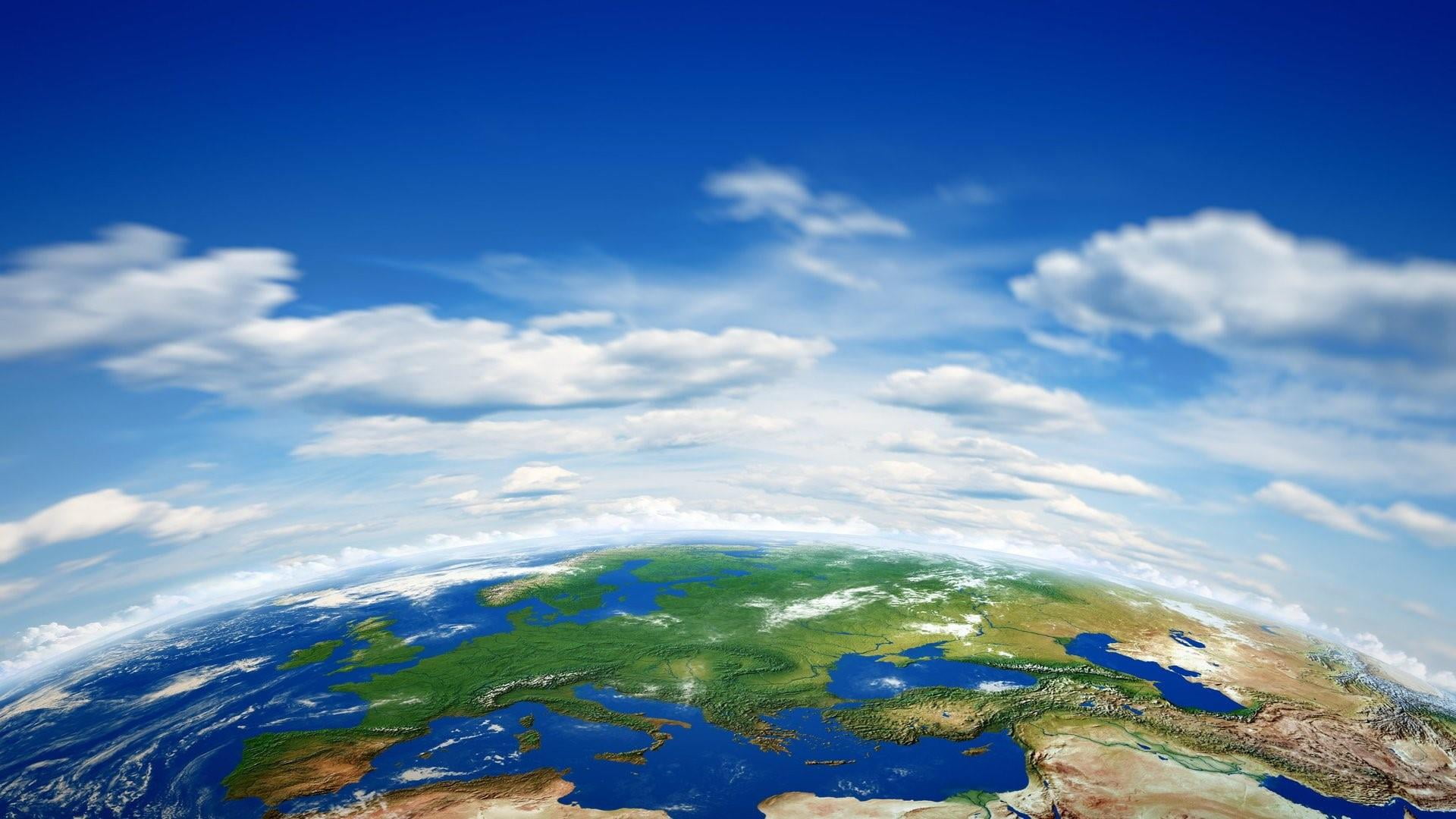 travel, earth, space, cloud - sky, 1080P, sphere, blue, clouds, environment, technology, globe - man made object, communication, global communications, HD Wallpaper