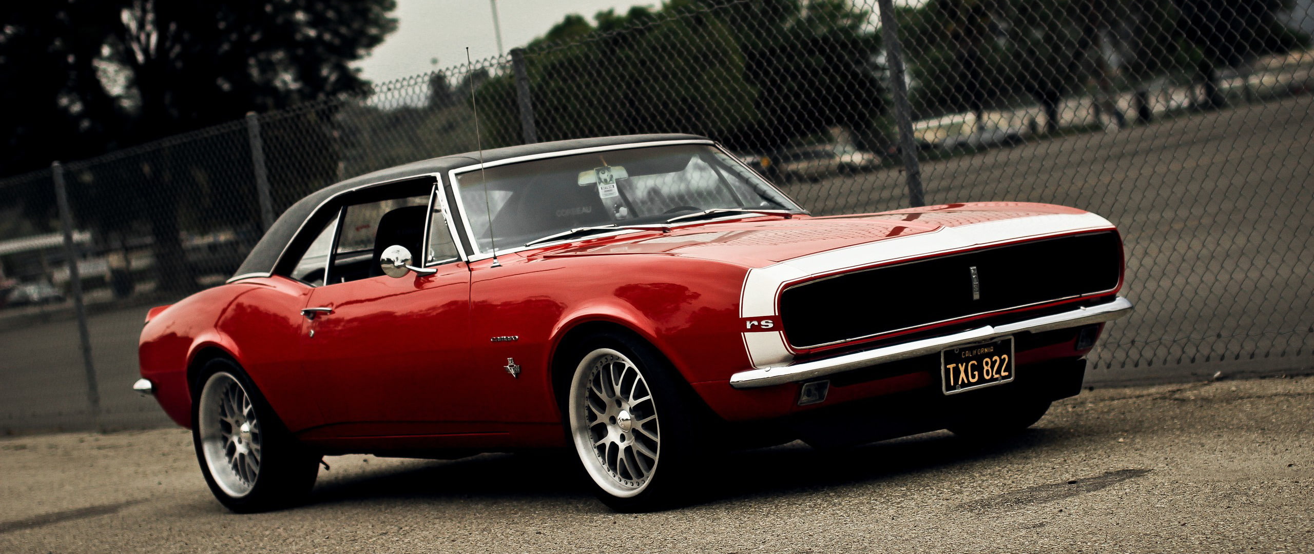 outdoors, mode of transportation, taxi, red, ultra wide car 1969 chevrolet camaro ss, motor vehicle, road, city, 2K, driving, social issues, car, land vehicle, HD Wallpaper