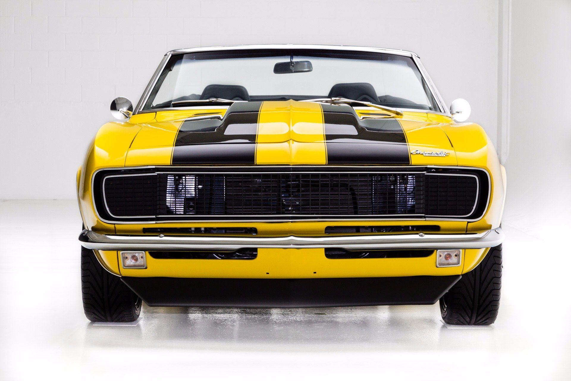 1967, convertible, chevrolet, yellow, rs-ss, cars, camaro, 1080P, HD Wallpaper