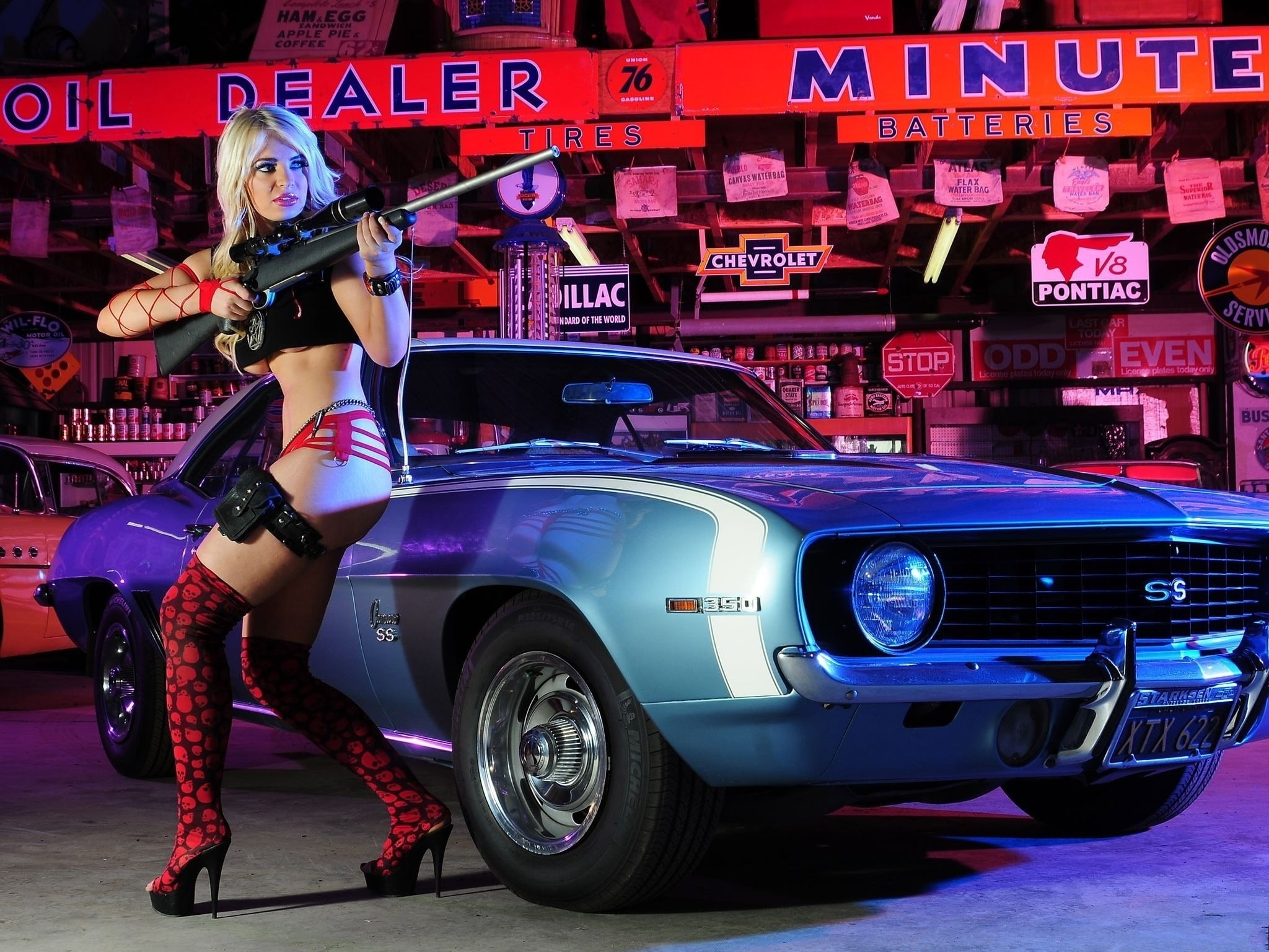 chevrolet, x, ammunition, women, ss, blondes, cars, hd, 1080P, photography, weapons, wallpa, guns, camaro, girls, art, HD Wallpaper