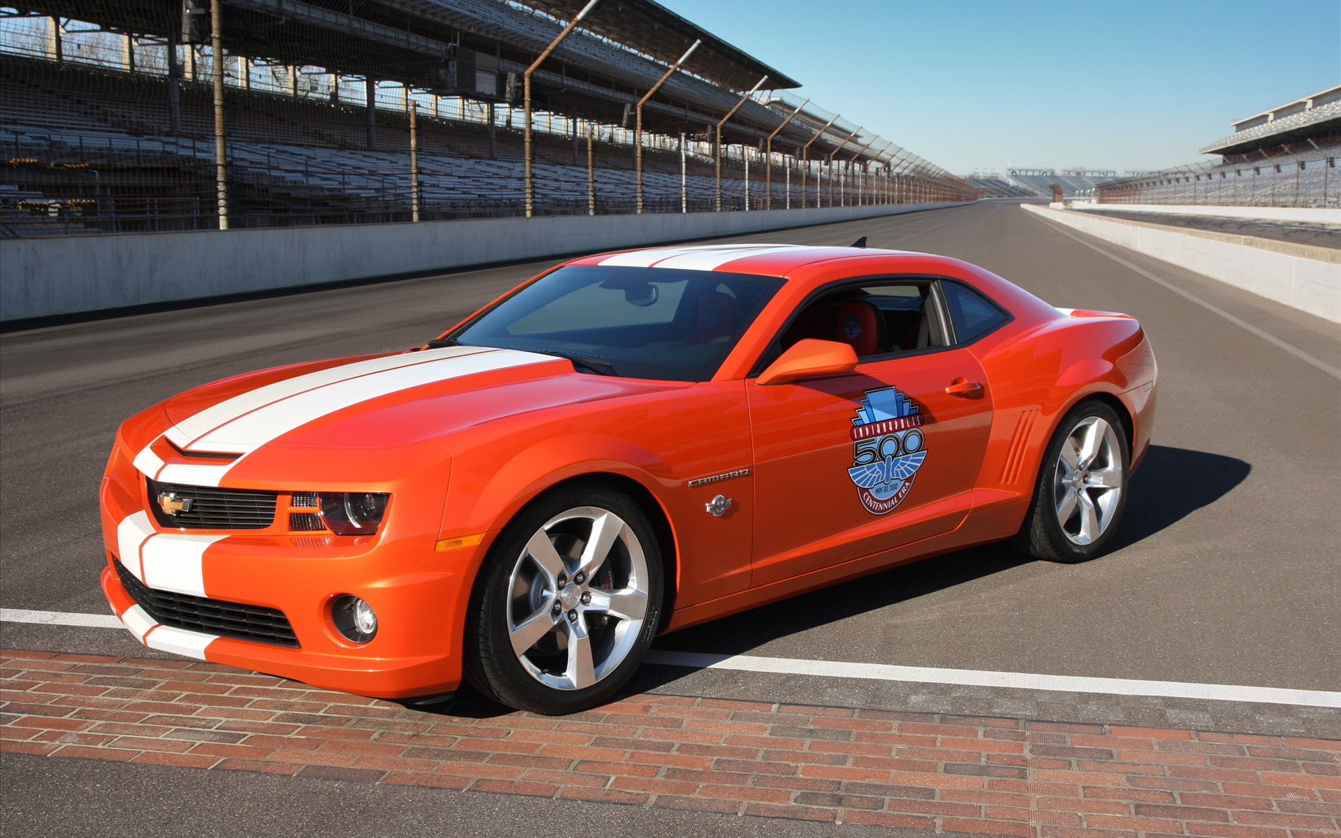 camaro, orange, indianapolis, coupe, car, white, chevrolet, ss, 1080P, 2010, HD Wallpaper
